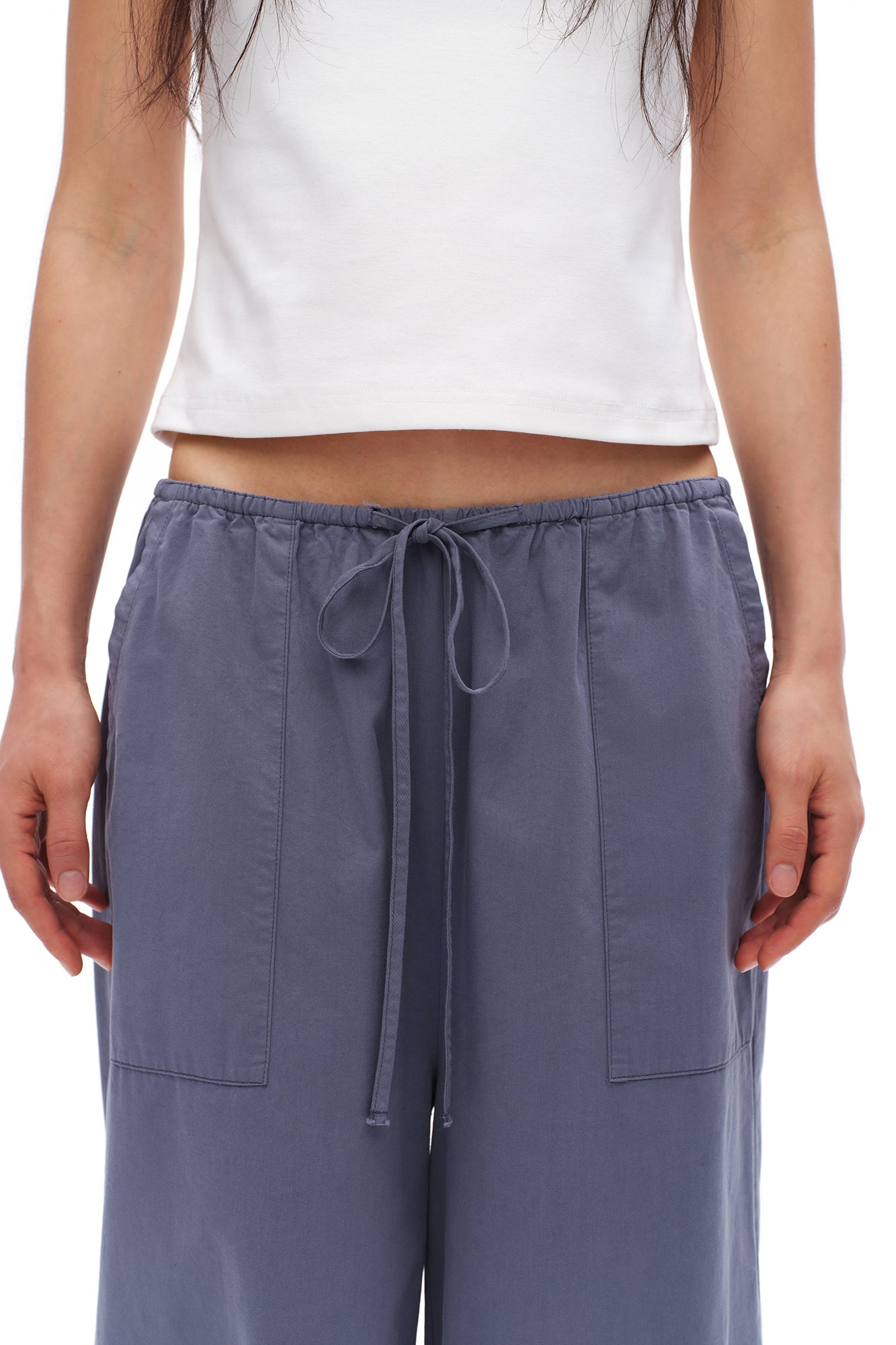 OINIMI Drawstring Wide-Leg Utility Pants