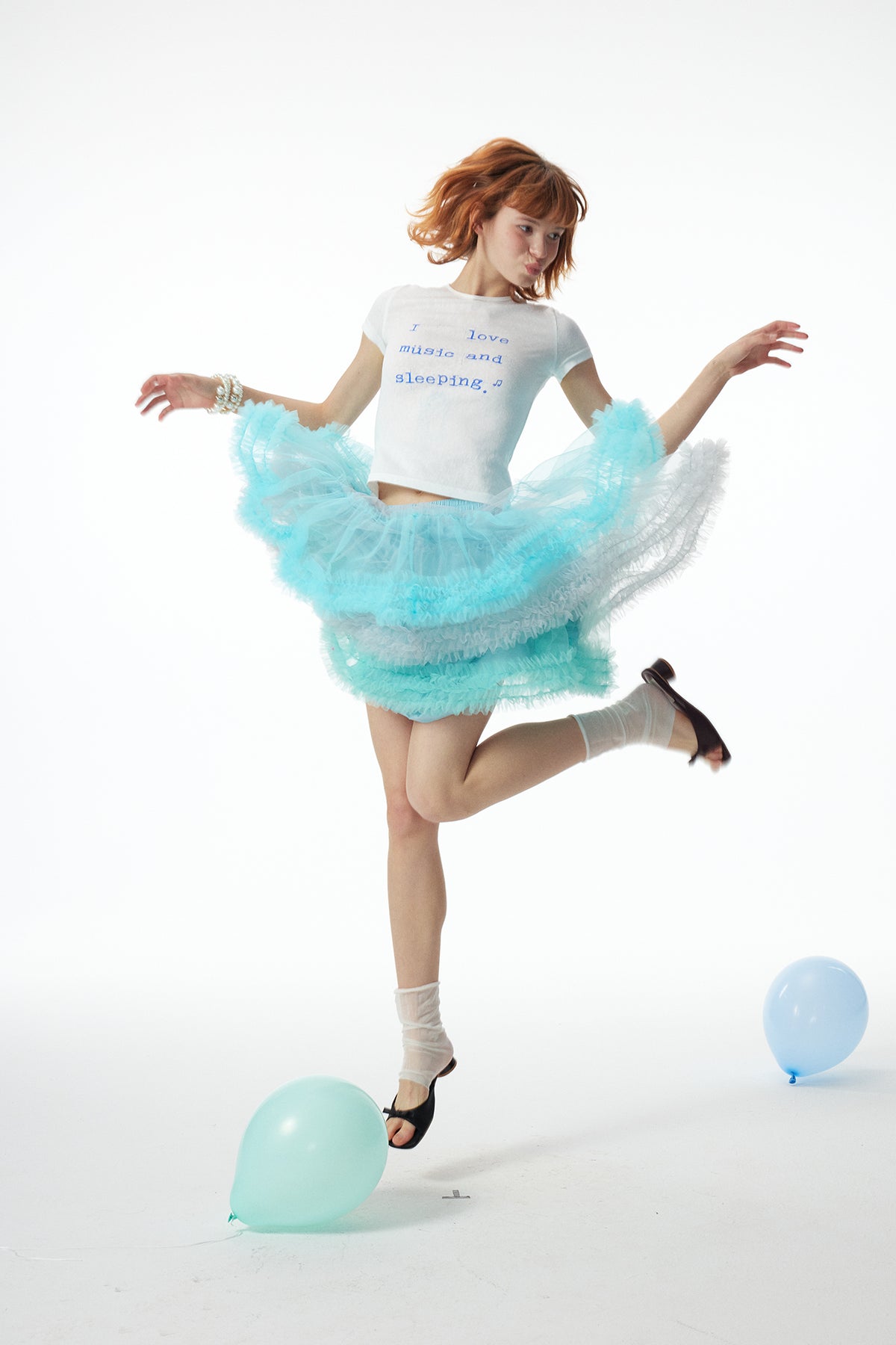 HSUSE Layered Ombré Mesh Cake Skirt