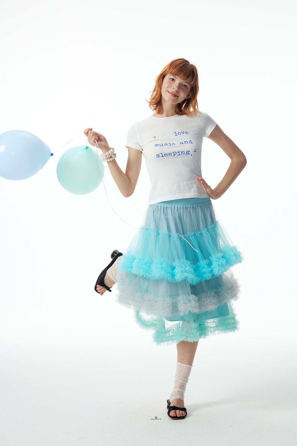 HSUSE Layered Ombré Mesh Cake Skirt