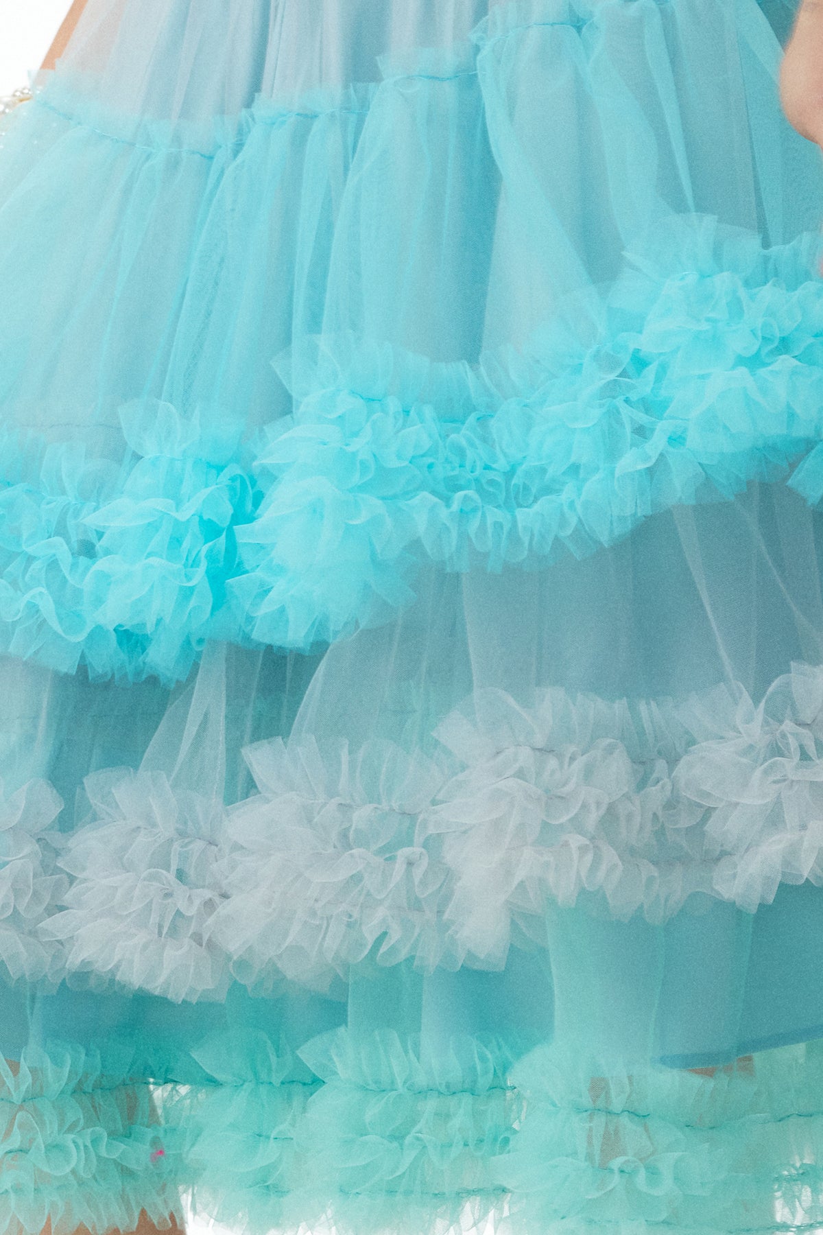 HSUSE Layered Ombré Mesh Cake Skirt