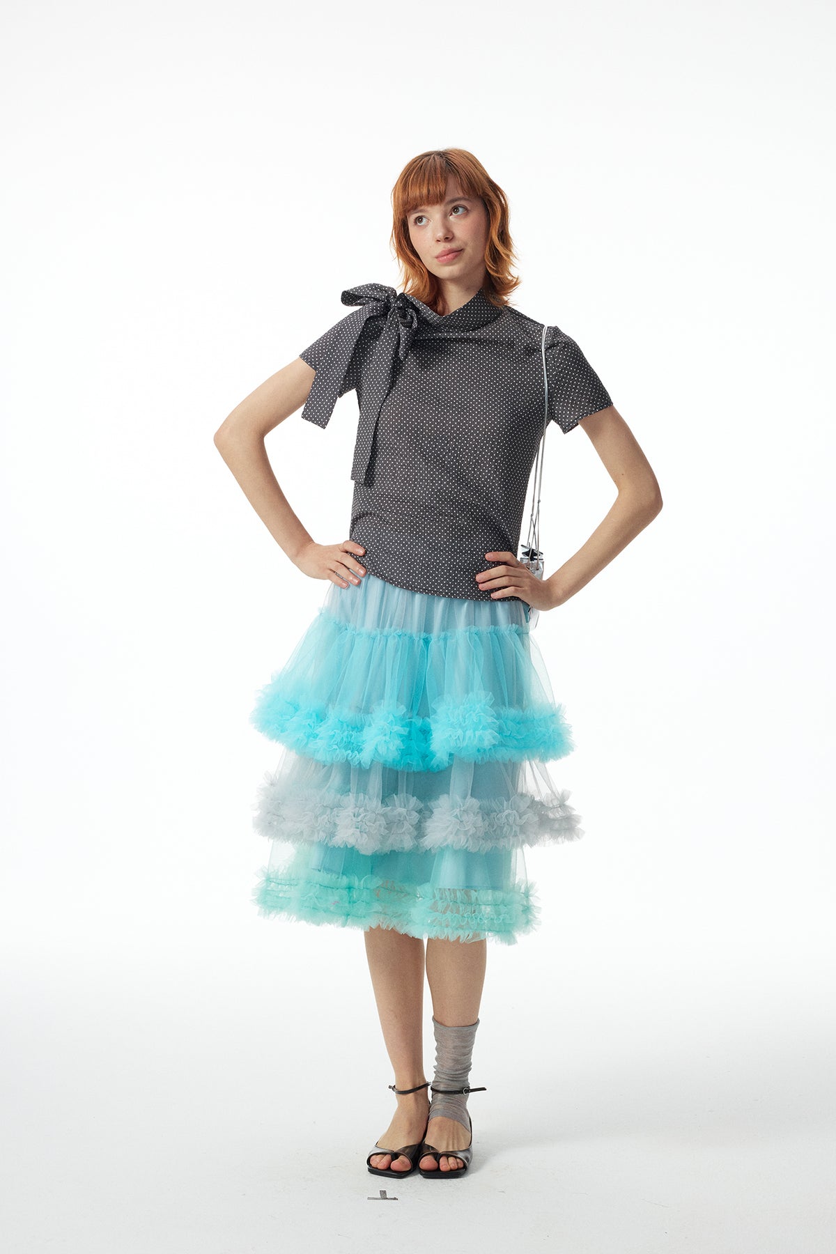 HSUSE Layered Ombré Mesh Cake Skirt