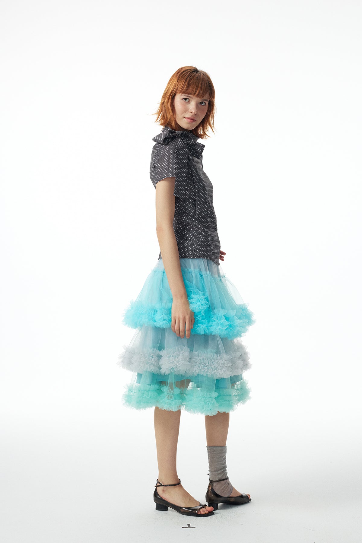 HSUSE Layered Ombré Mesh Cake Skirt