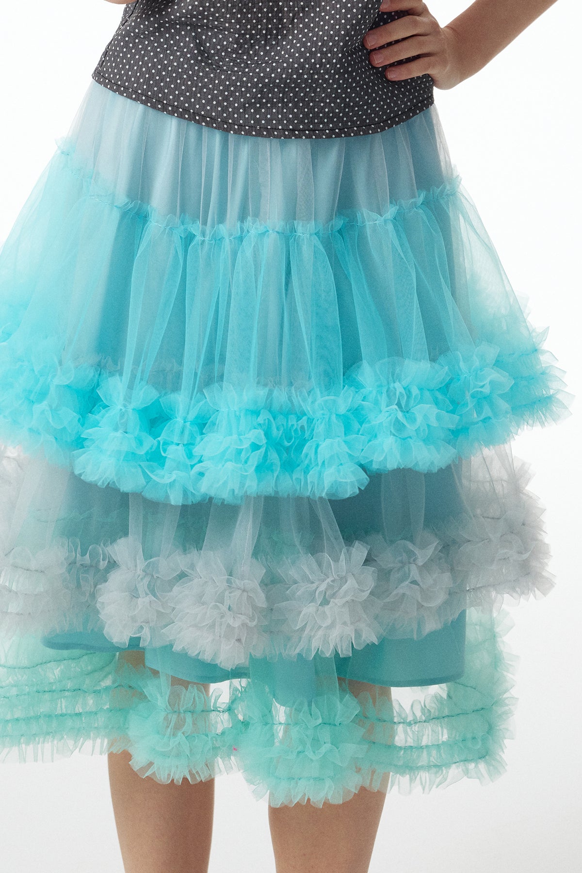 HSUSE Layered Ombré Mesh Cake Skirt