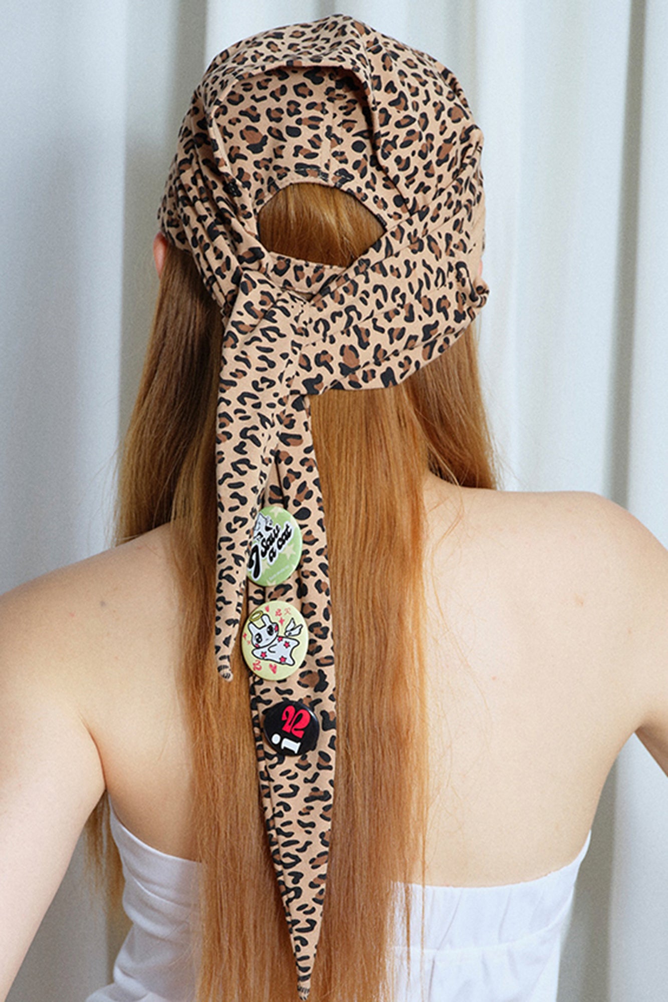 SANB Leopard Embroidered Paw Bandana Cap