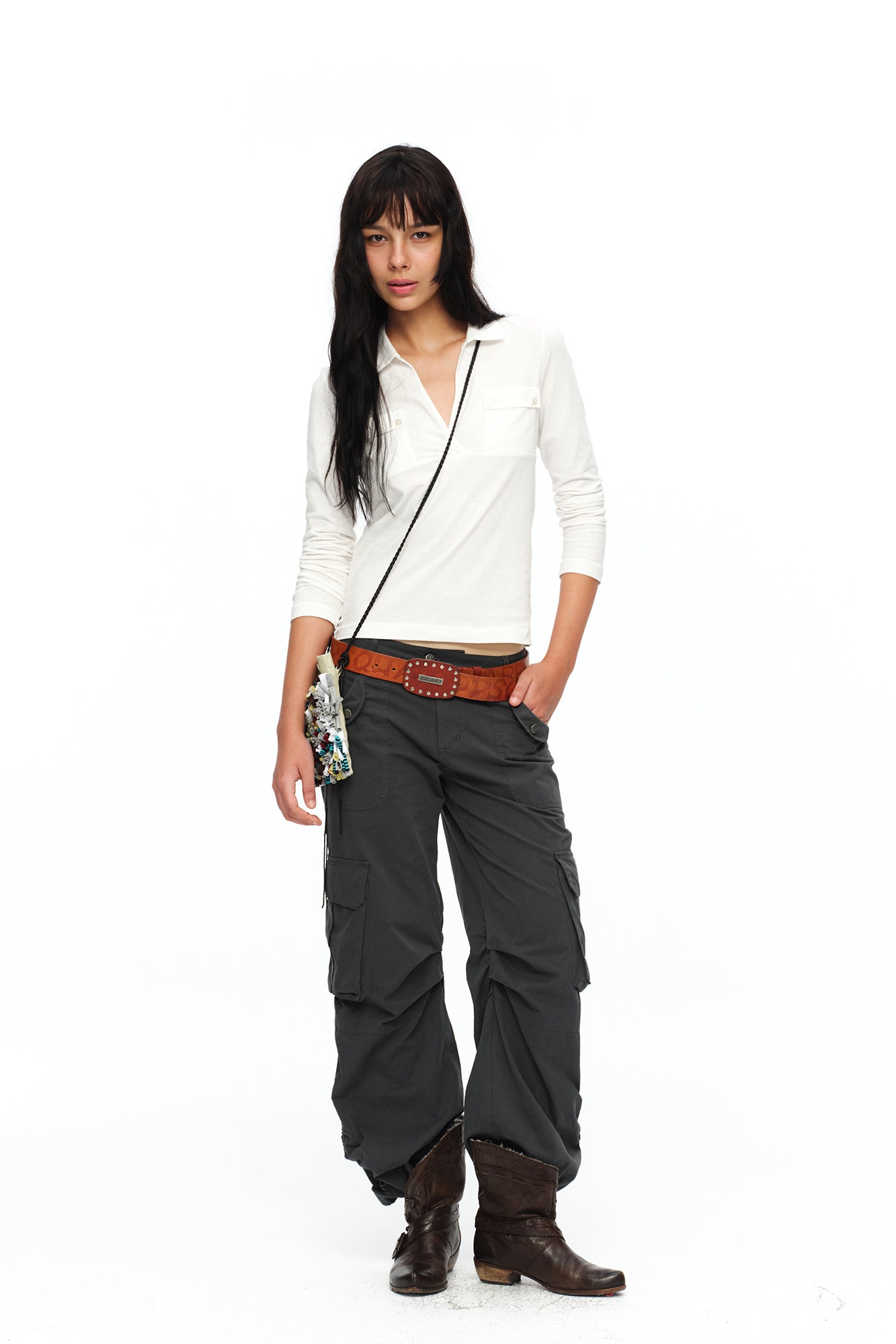 OINIMI Contrast Patchwork Mini Crossbody Bag
