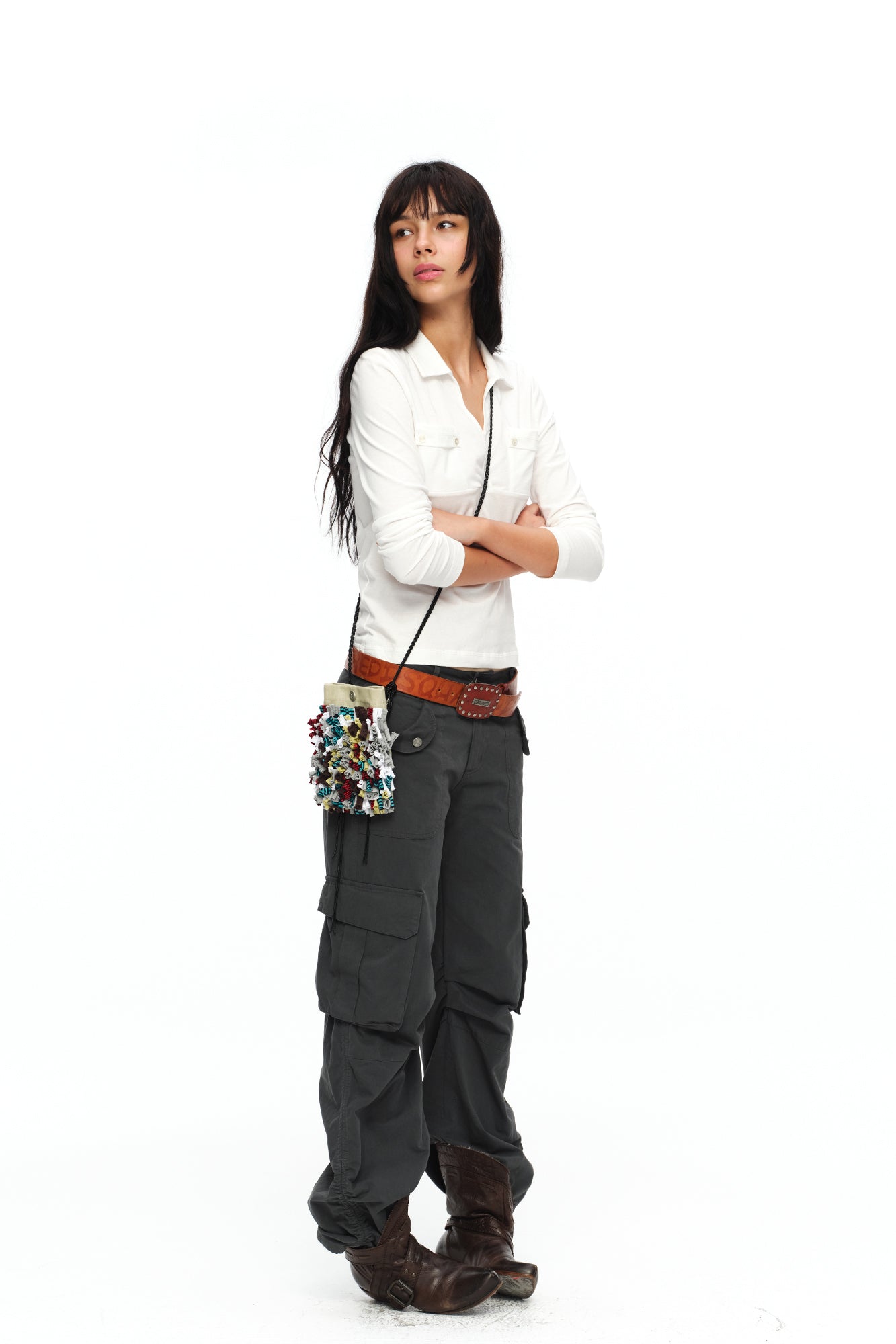OINIMI Contrast Patchwork Mini Crossbody Bag