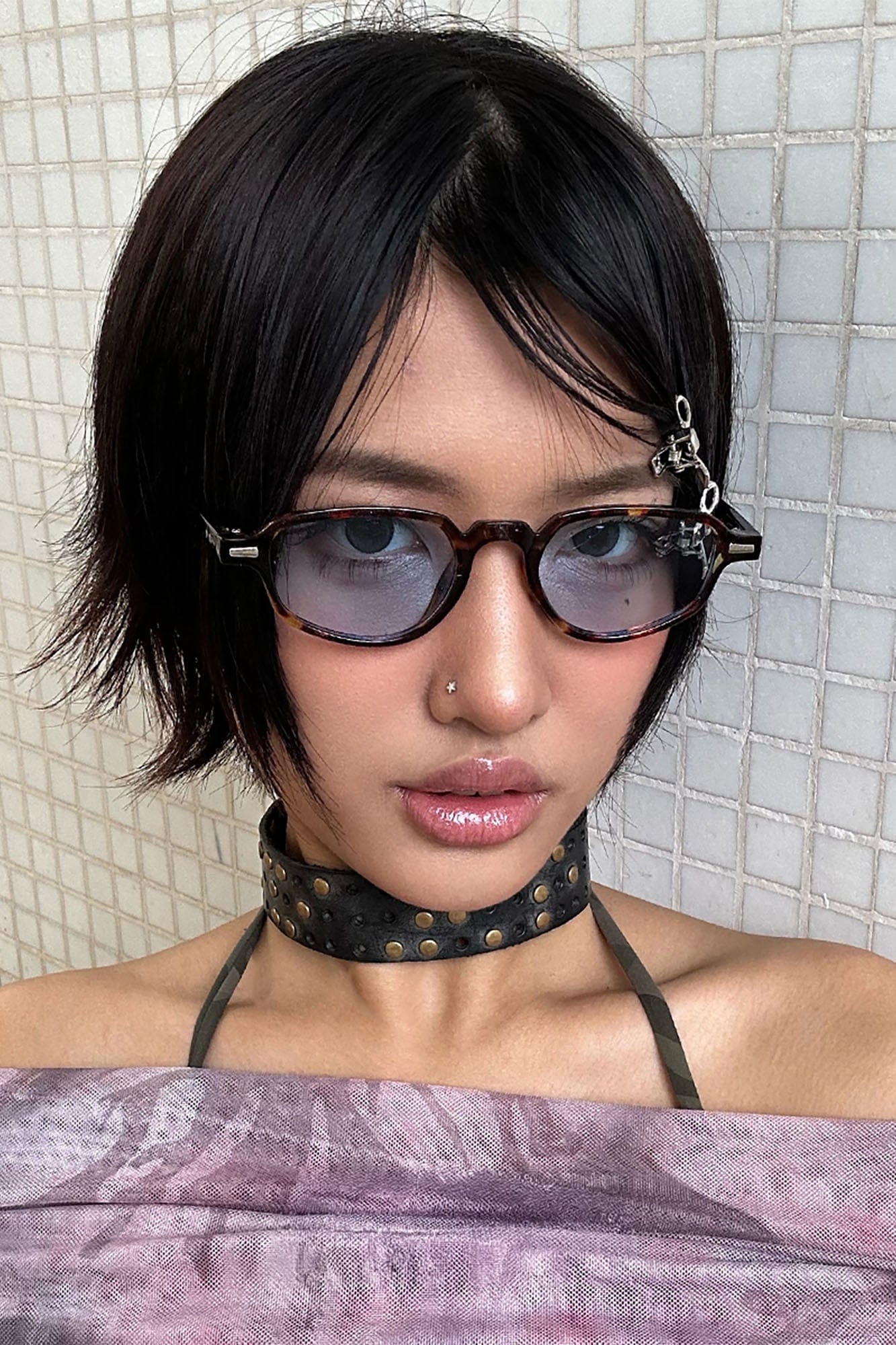 DAMAGE ASIA Gradient Lens Irregular Frame Sunglasses, premium urban and streetwear designers apparel on PROJECTISR.com, DAMAGE ASIA