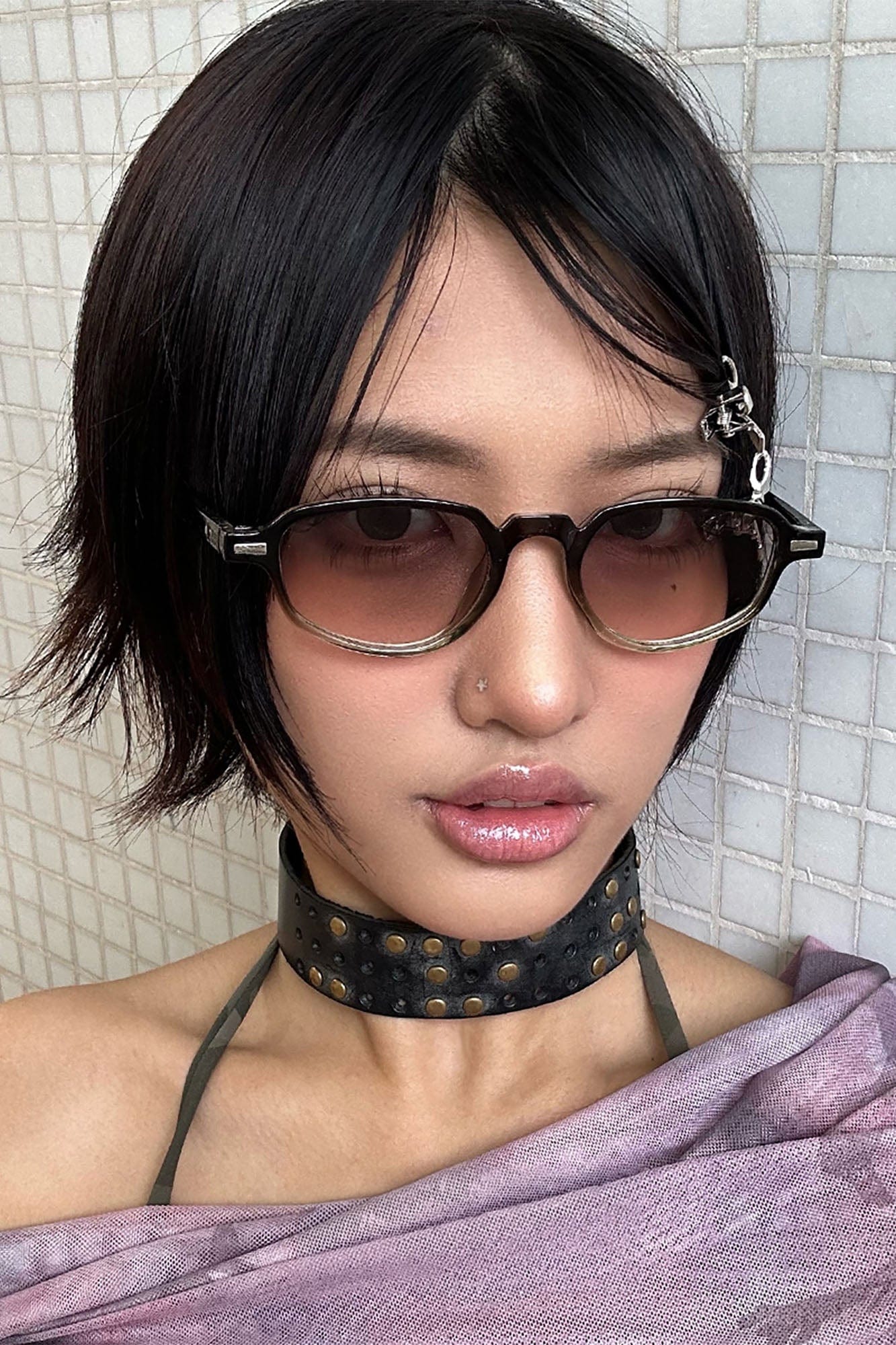 DAMAGE ASIA Gradient Lens Irregular Frame Sunglasses, premium urban and streetwear designers apparel on PROJECTISR.com, DAMAGE ASIA