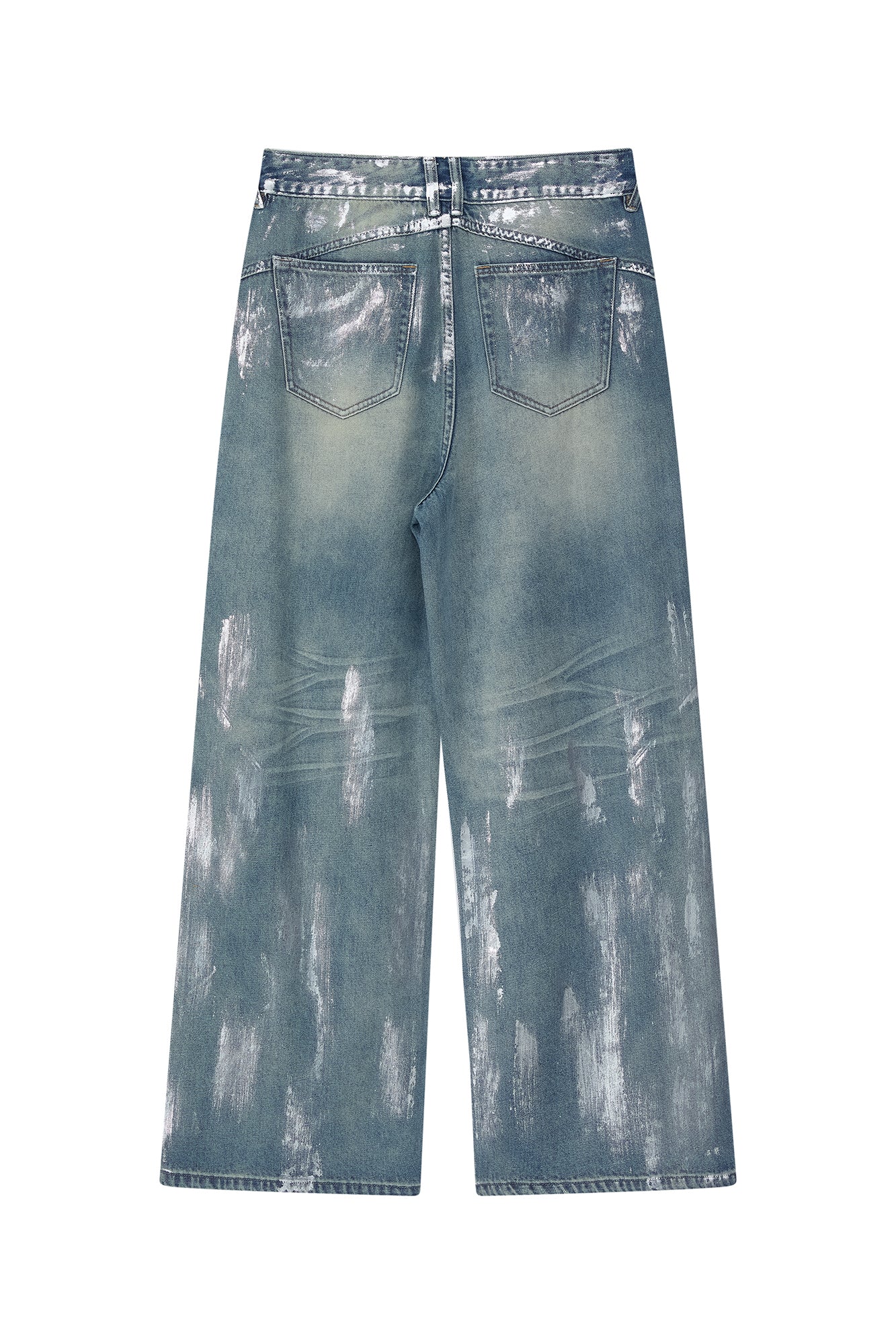 SOFITTE Foil Glaze Washed Wide-Leg Jeans