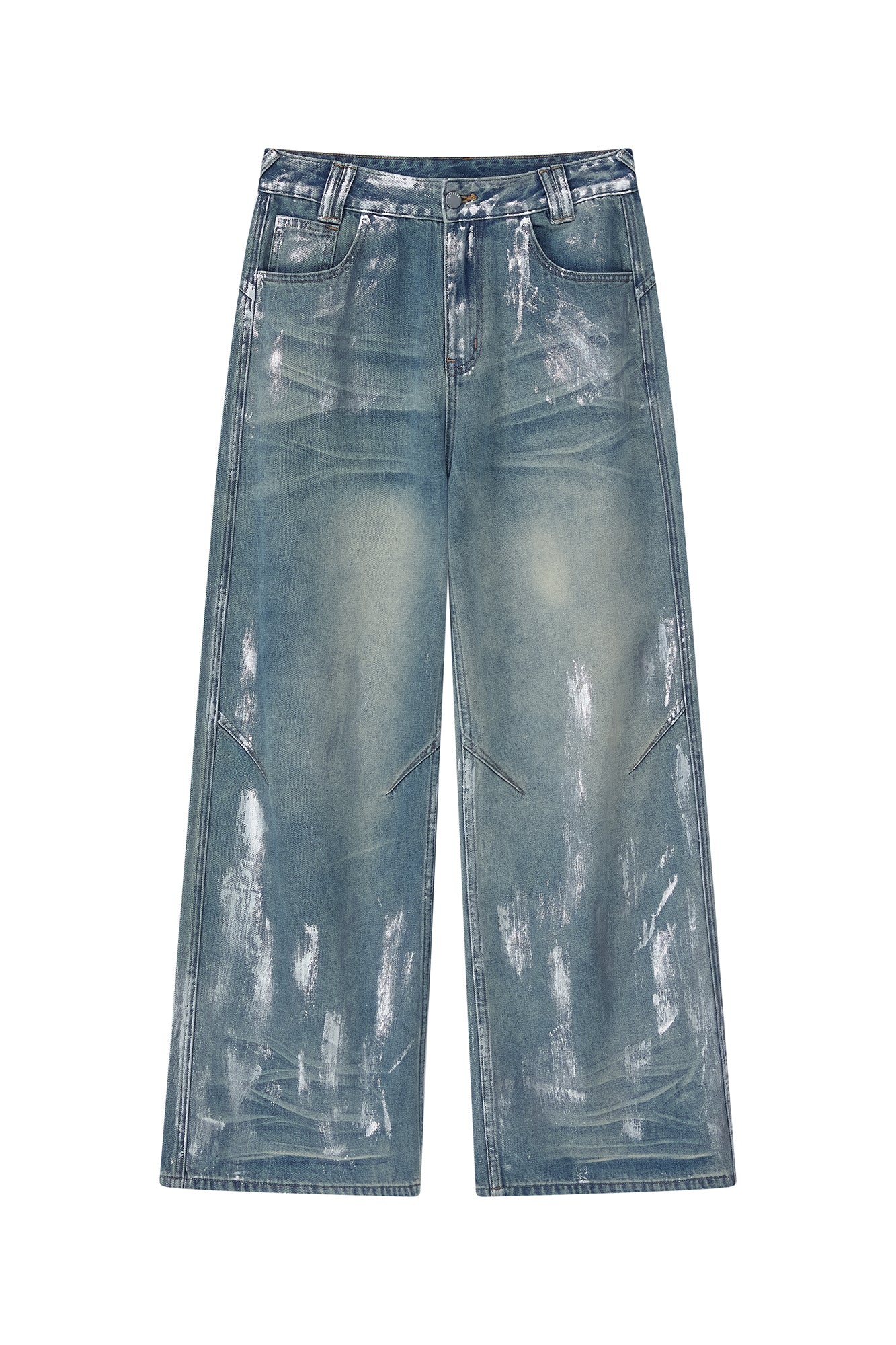 SOFITTE Foil Glaze Washed Wide-Leg Jeans