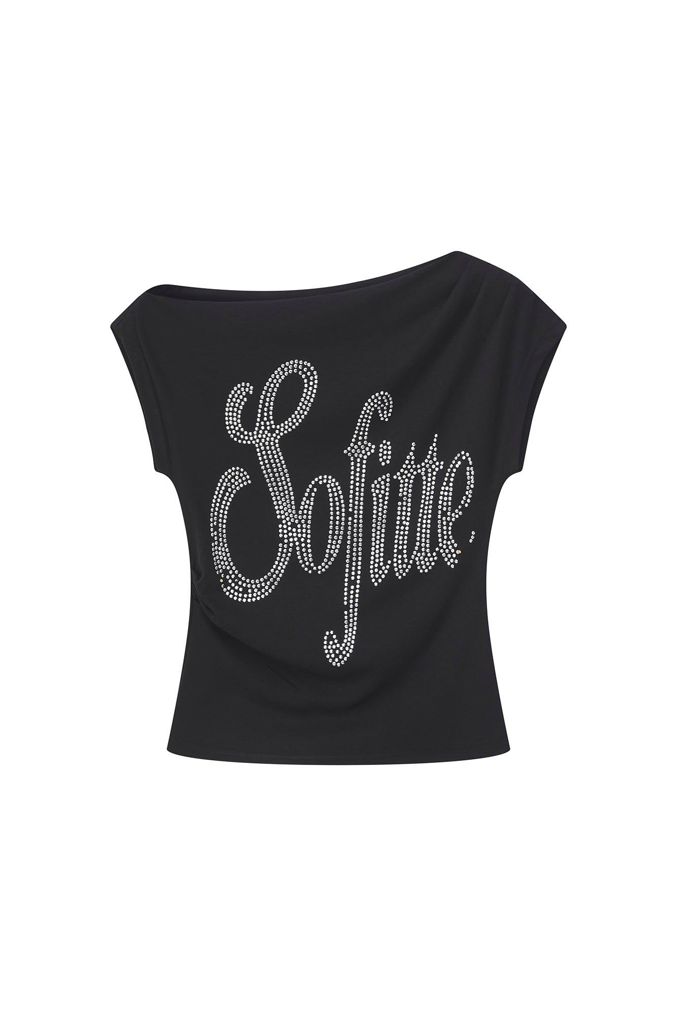 SOFITTE Diamond LOGO Asymmetrical Shoulder Tee
