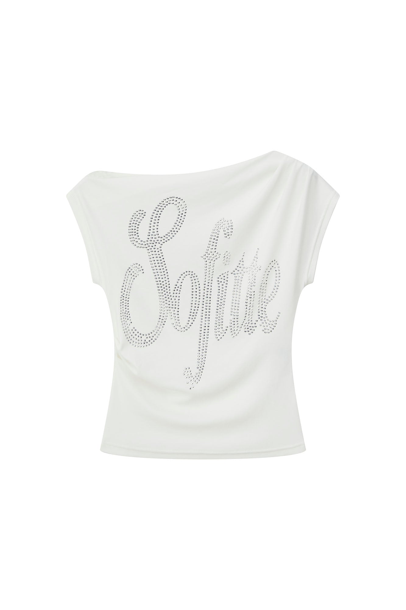 SOFITTE Diamond LOGO Asymmetrical Shoulder Tee