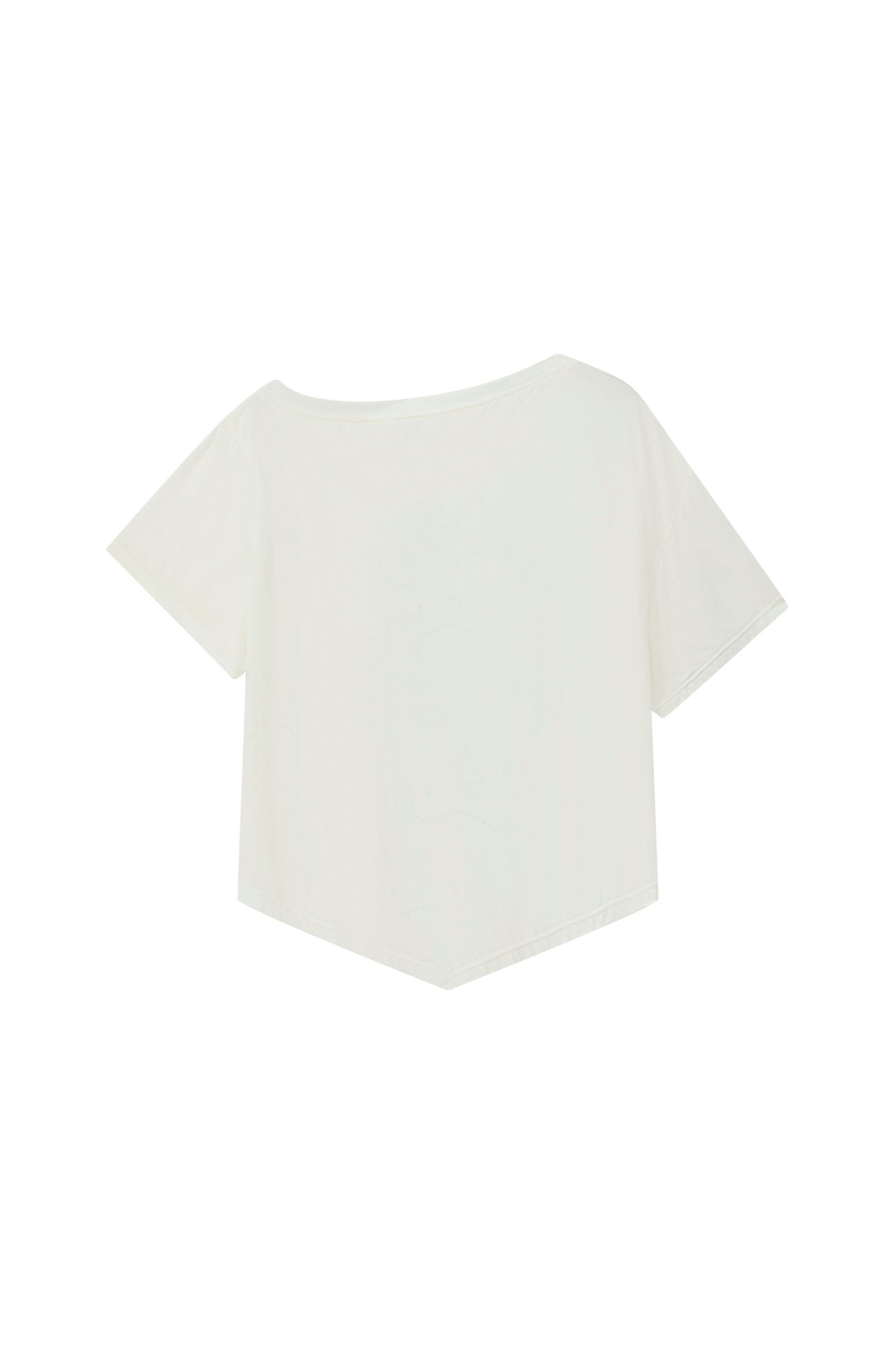 SOFITTE Off-Shoulder Studded Graphic Tee