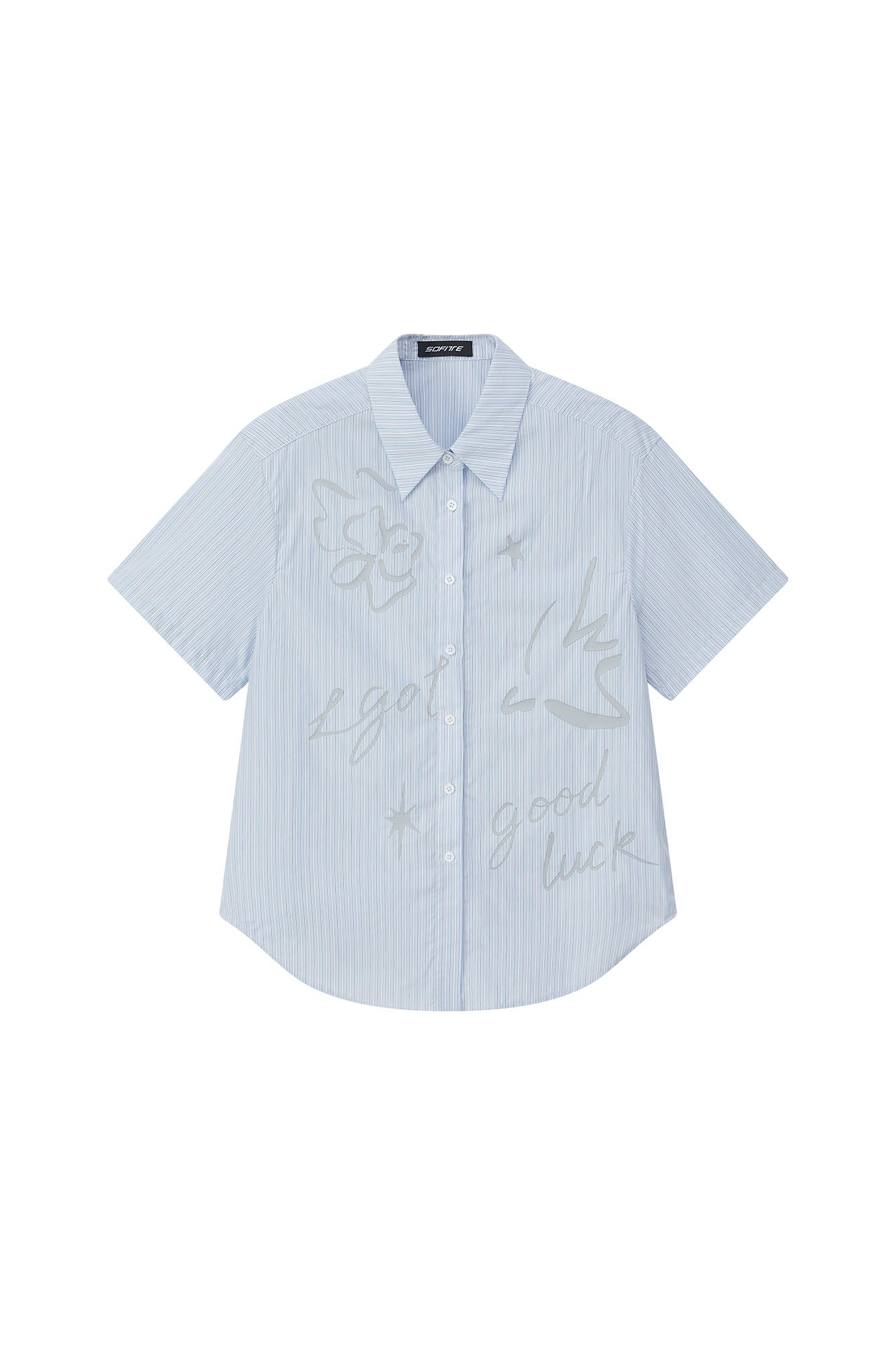 SOFITTE Striped Graphic Half Shirt