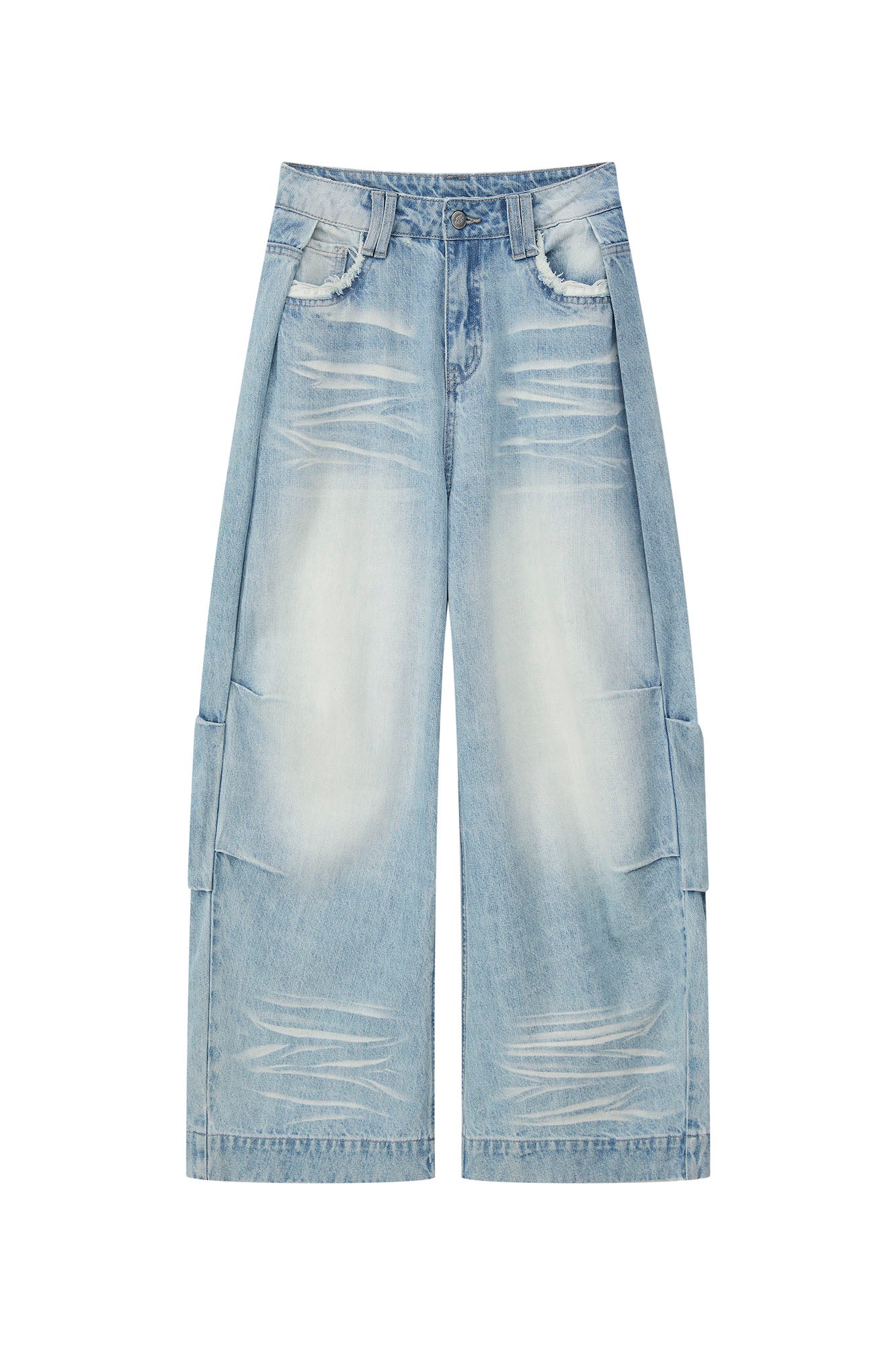 SOFITTE Whisker Washed Oversized Jeans
