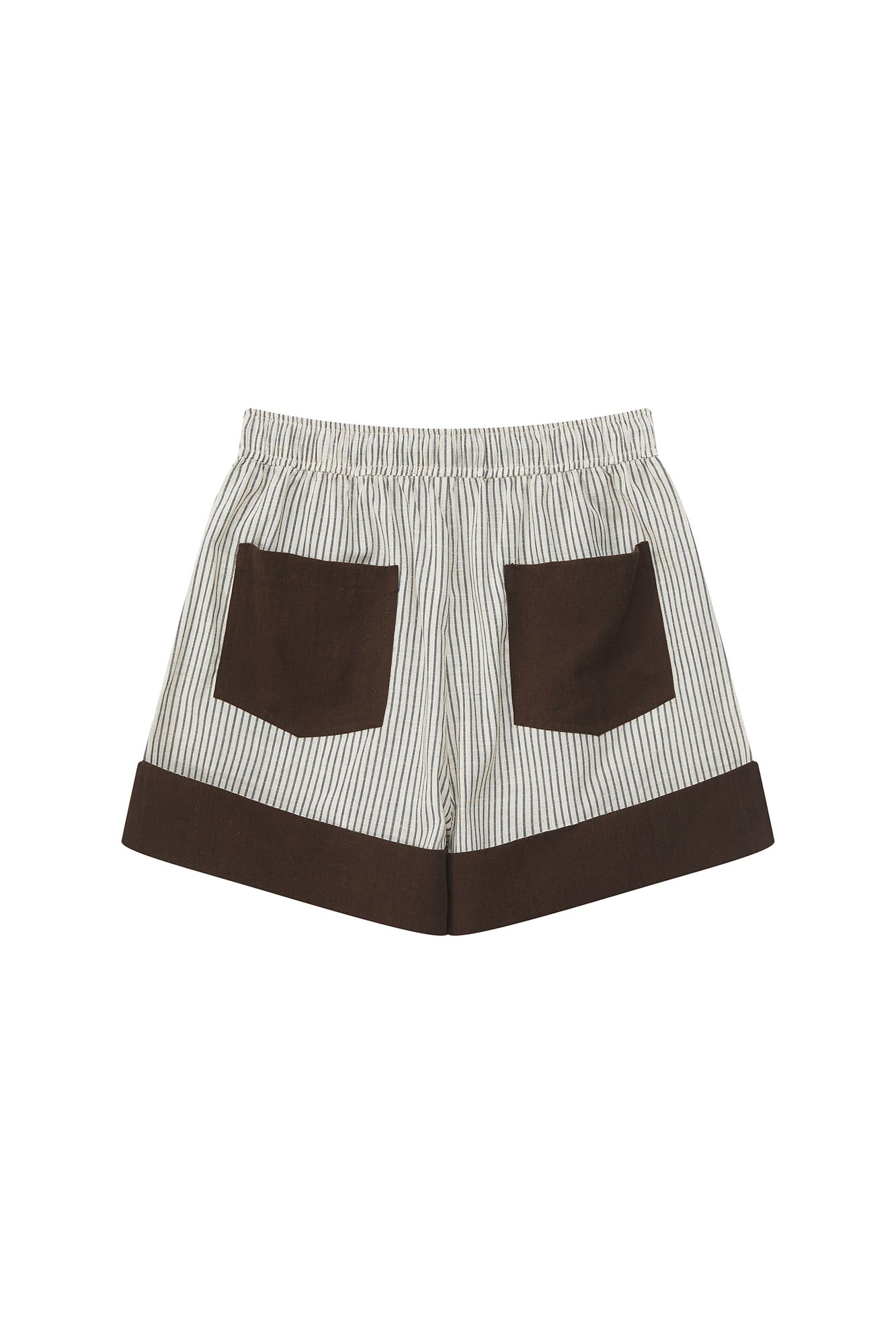 SOFITTE Striped Embroidered Tencel-Linen Shorts