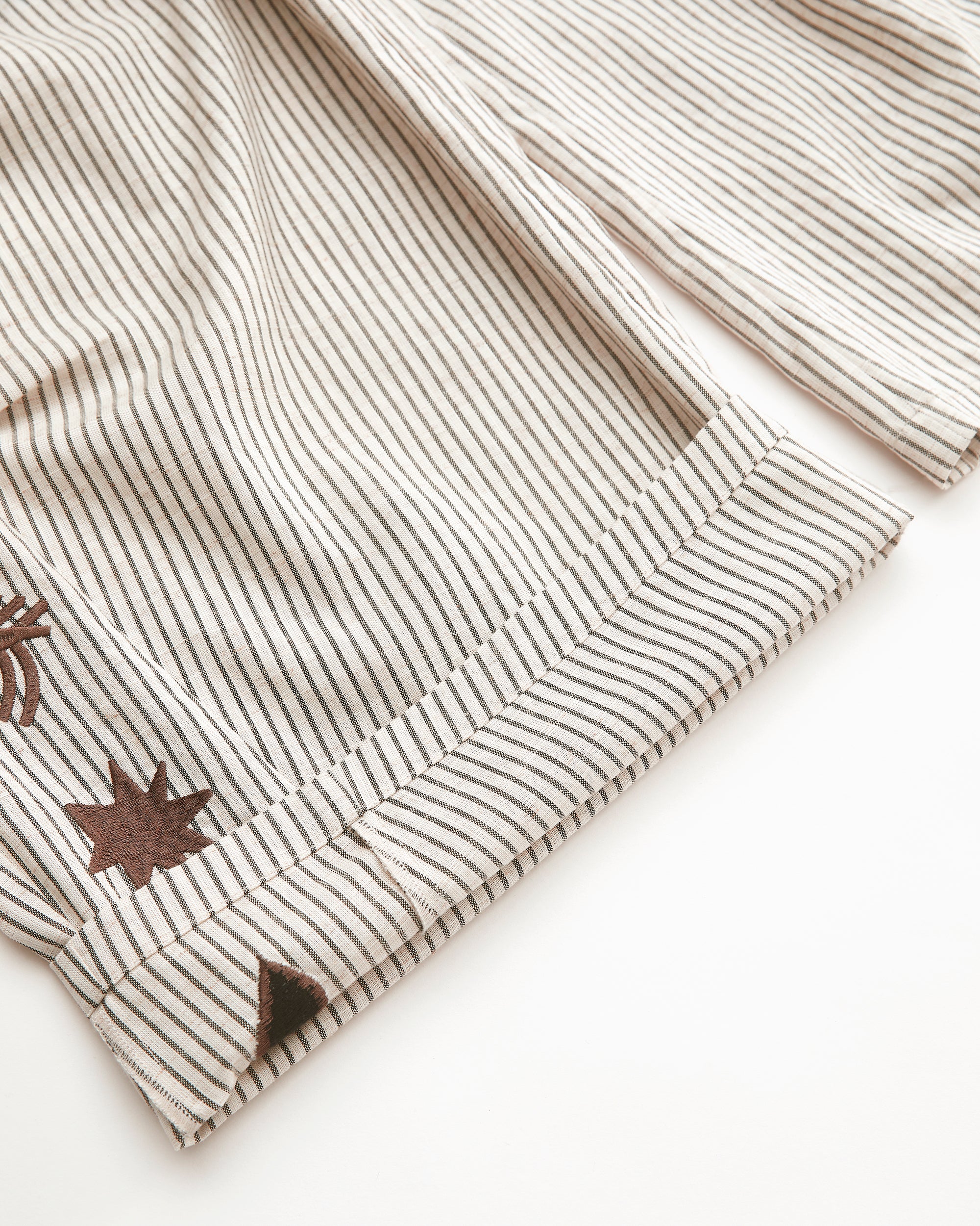 SOFITTE Retro Embroidered Drawstring Striped Pants