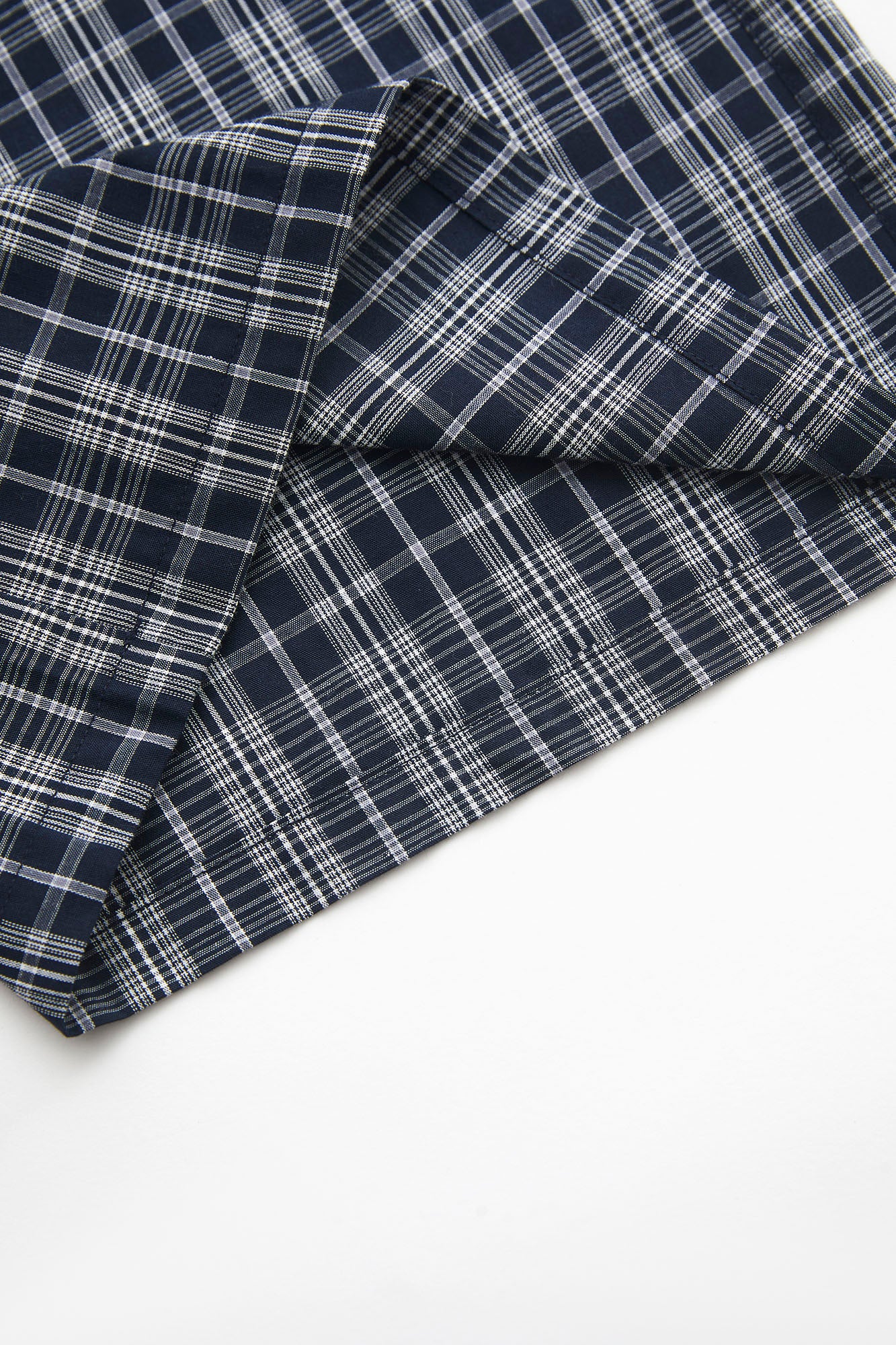 SOFITTE Plaid Pleats Patch Straight-Leg Pants
