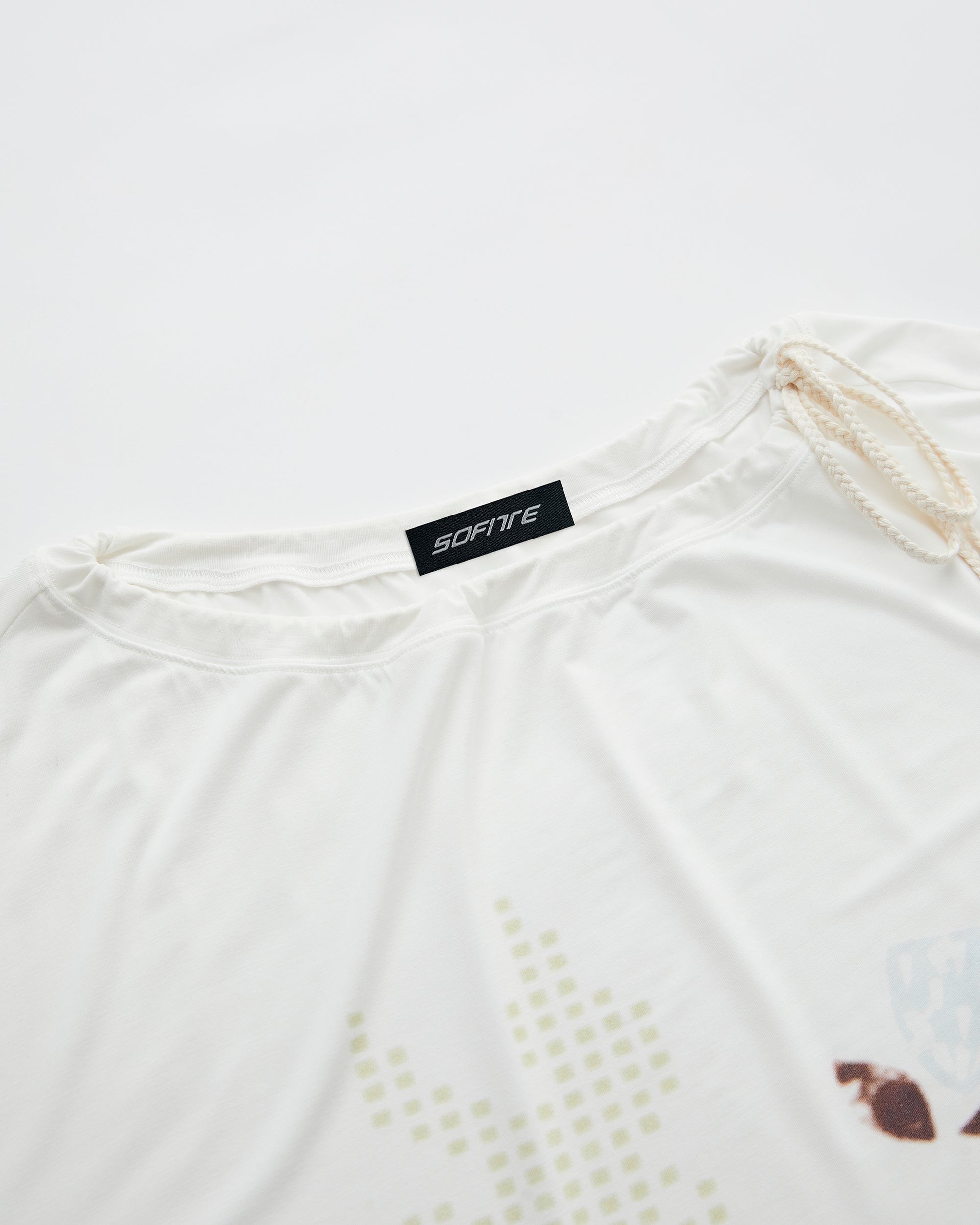 SOFITTE Graphic One-Shoulder Long-Sleeve Tee