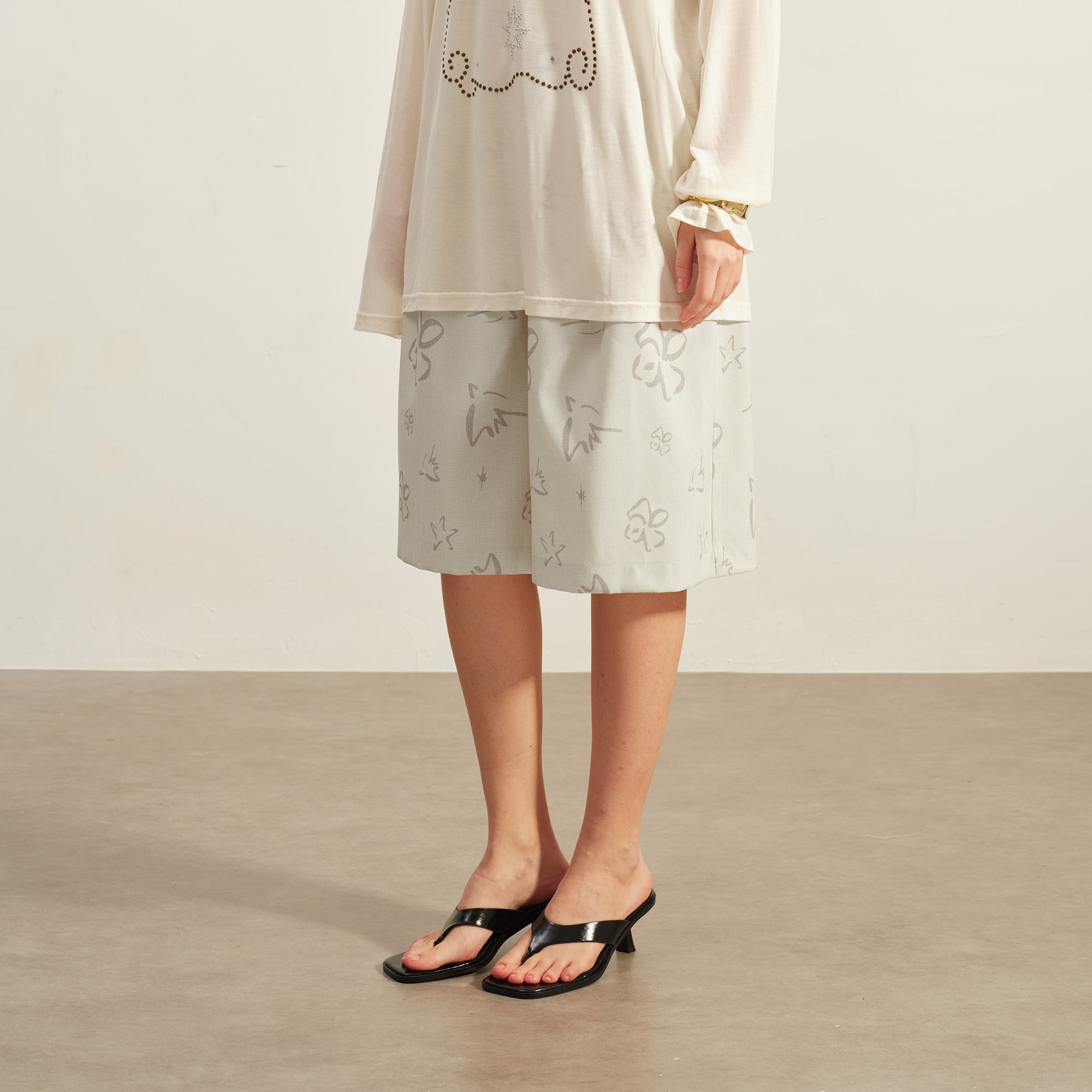 SOFITTE Full-Print Straight Bermuda Shorts