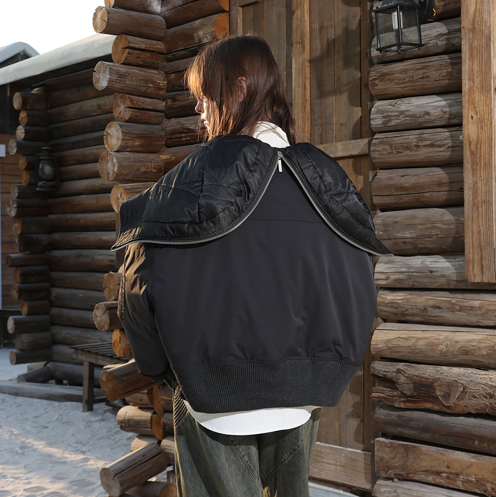 ERROR CODE ROBOT Classic Oversized Hooded Down Jacket