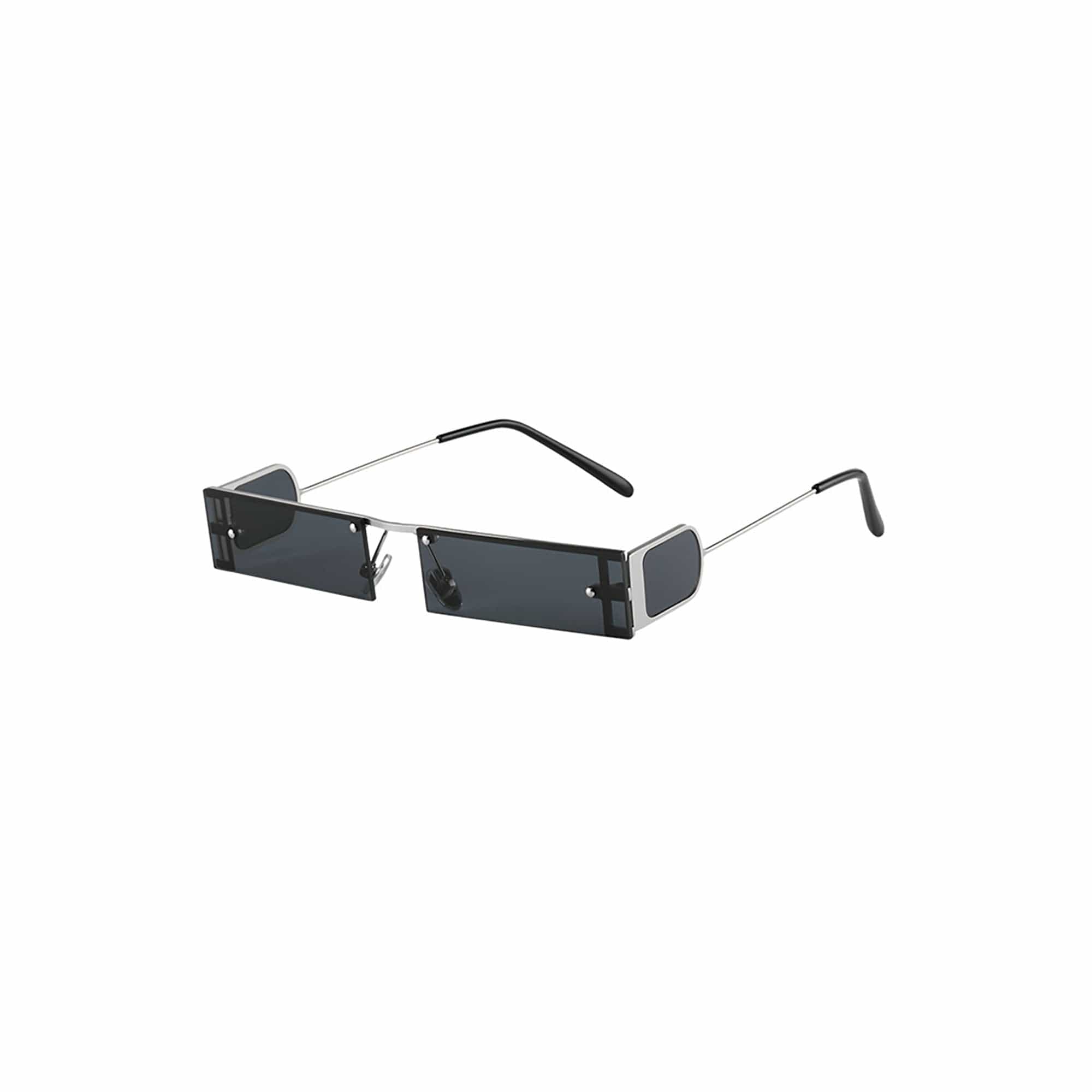 DAMAGE ASIA Rectangle Half-frame Transparent Sunglasses