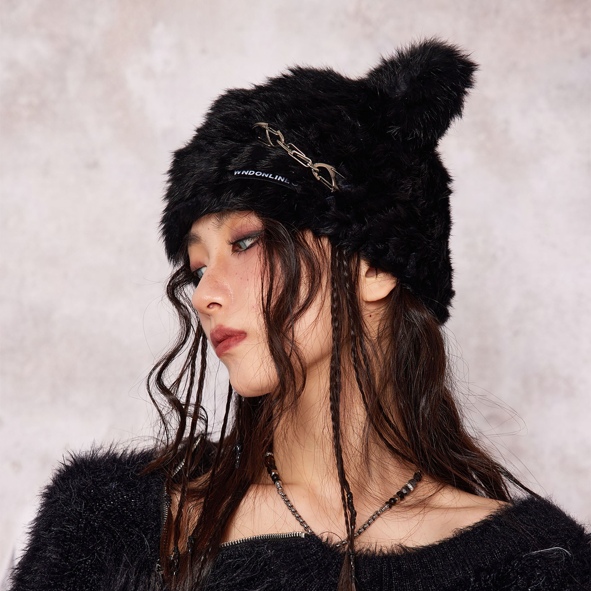 WHYNOTDANCE Furry Cat-Ear Beanie
