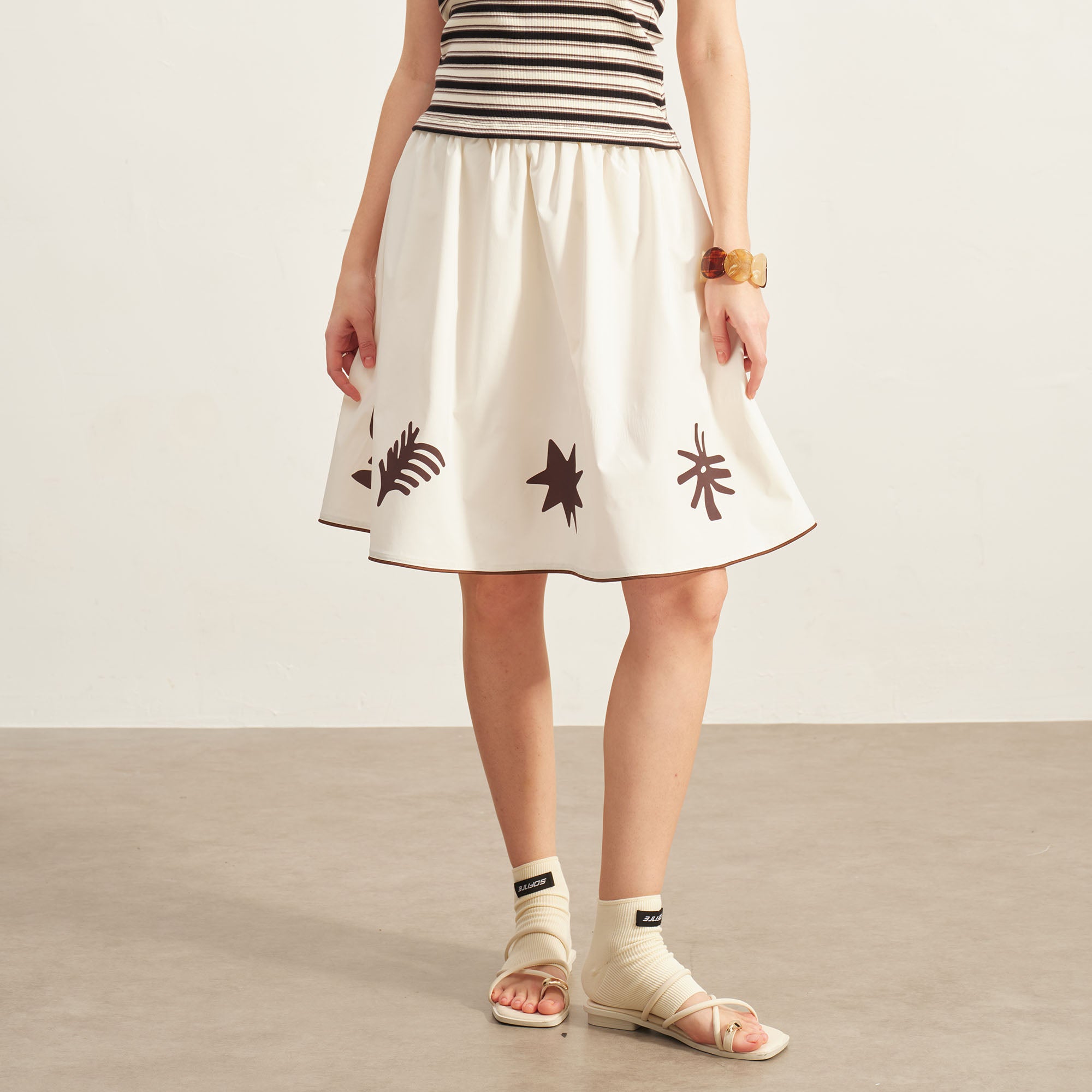 SOFITTE Contrast Motif Mini Skirt