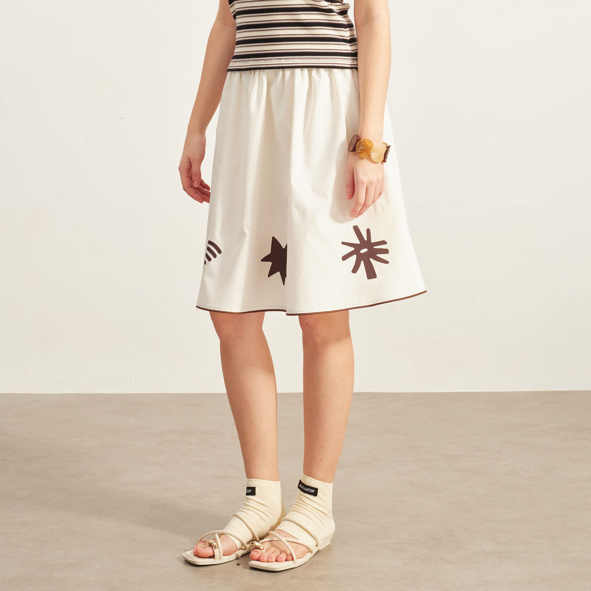SOFITTE Contrast Motif Mini Skirt