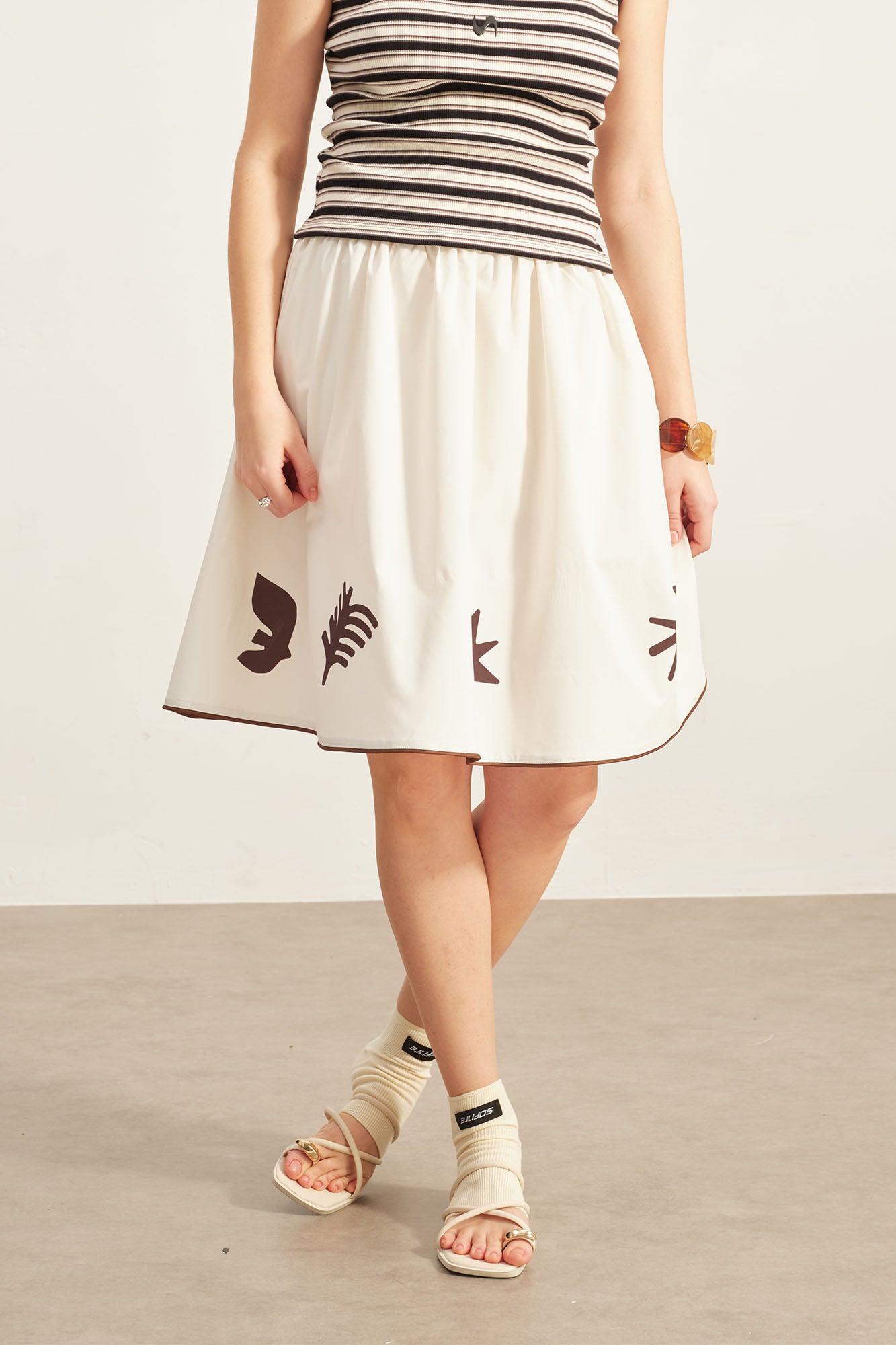 SOFITTE Contrast Motif Mini Skirt