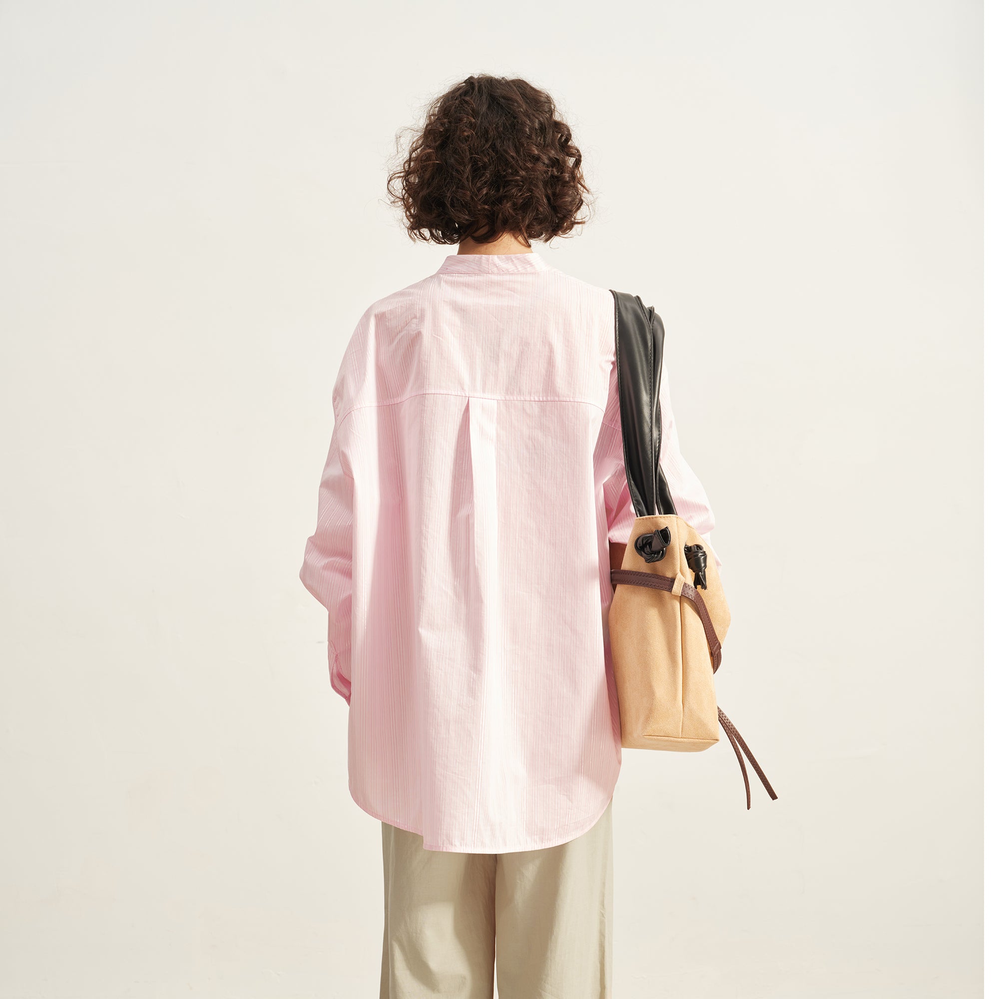 SOFITTE Striped Ruffle Placket Shirt