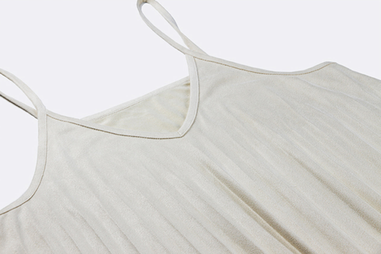 CAIRA Pleated Suede Cami Midi Dress