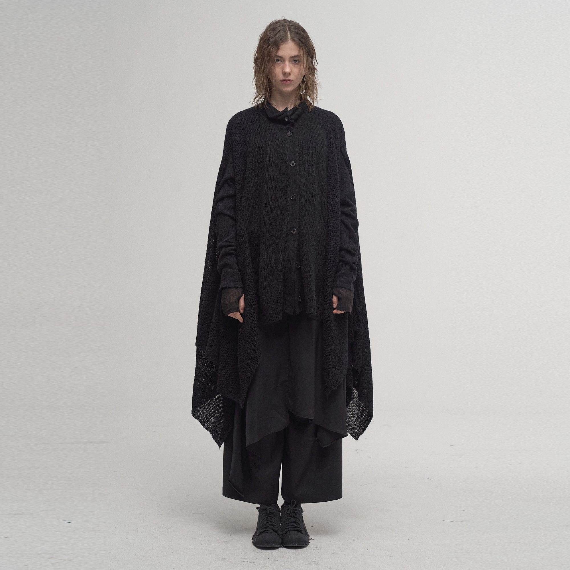 ILNya Nieternite Nifutur Convertible Drape Knit Cape, premium urban and streetwear designers apparel on PROJECTISR.com, ILNya Nieternite Nifutur