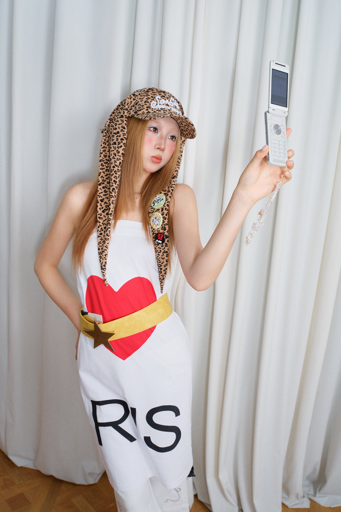 SANB Leopard Embroidered Paw Bandana Cap