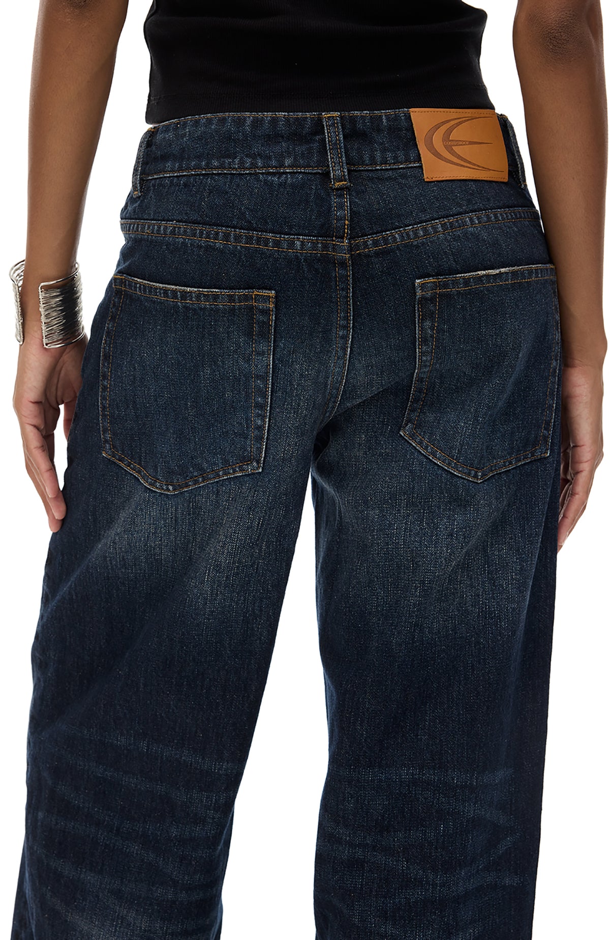 COSTUSTOOT Washed Straight-Leg Jeans