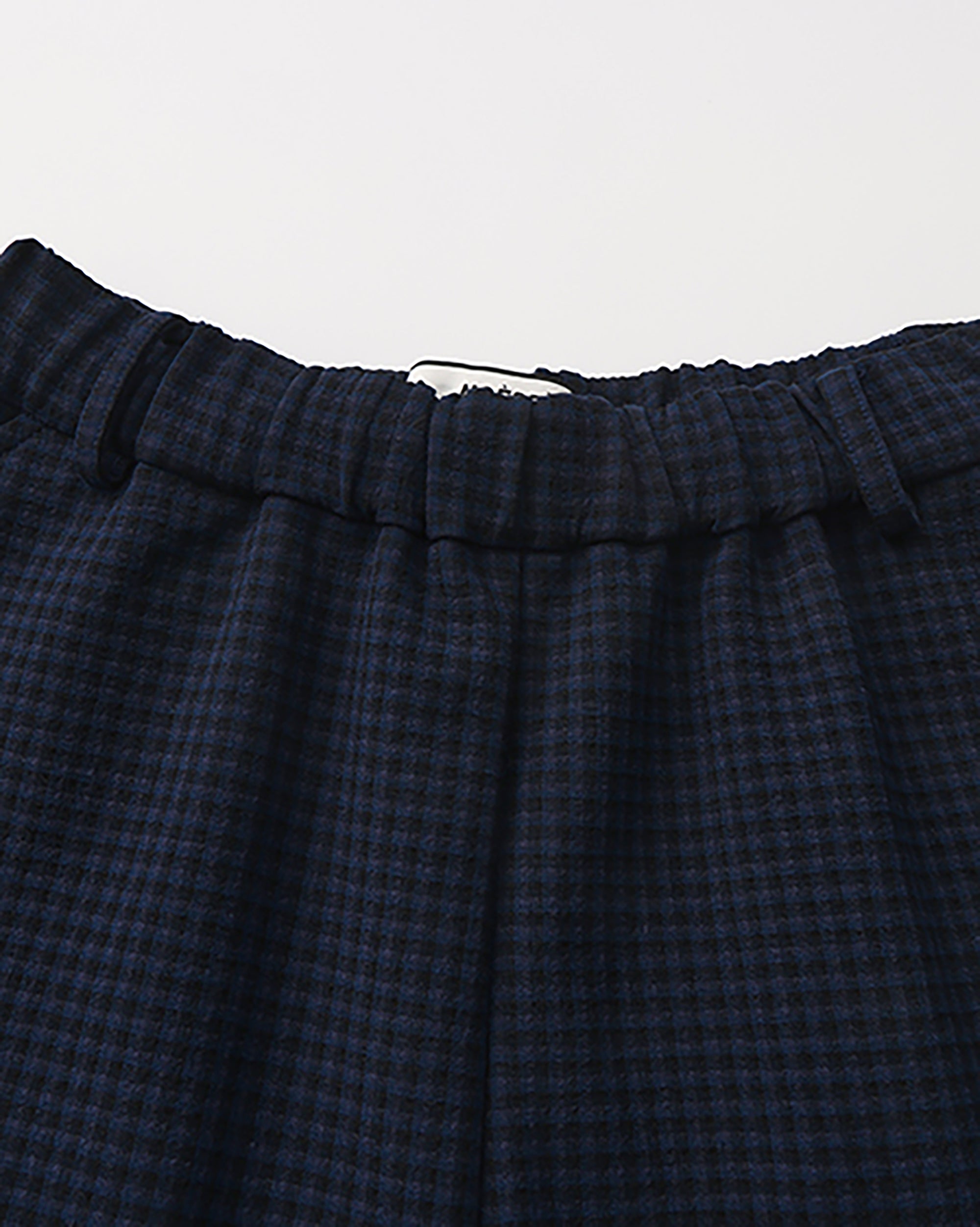 NOESE Retro Check Wool-Blend Cropped Skirt Pants