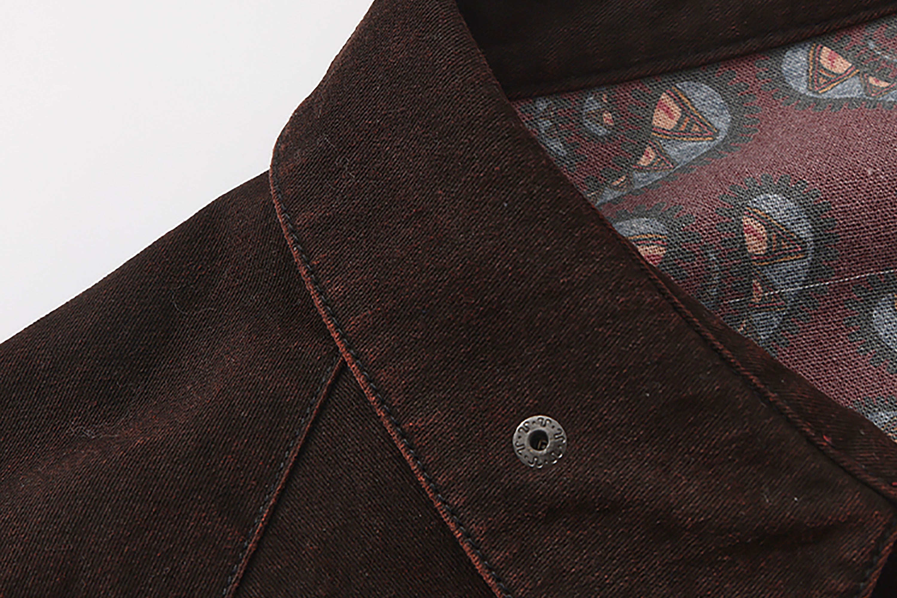 NOESE Paisley-Spliced Collar Barn Jacket