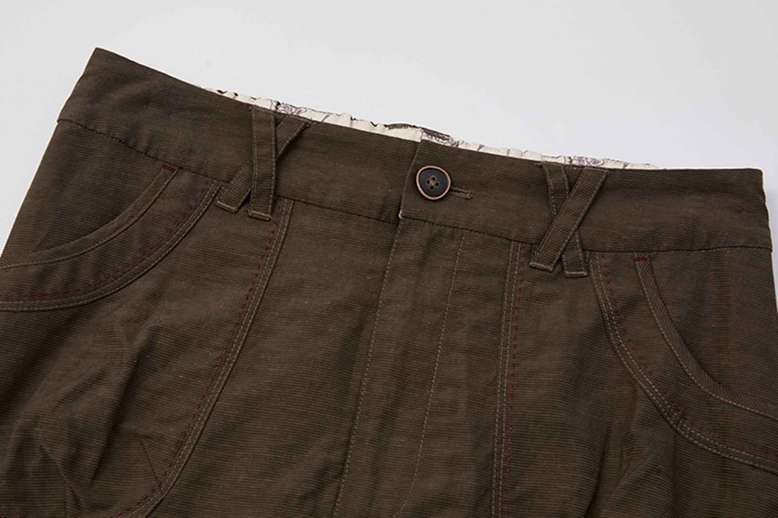 NOESE Paneled Ruched Utility Skirt