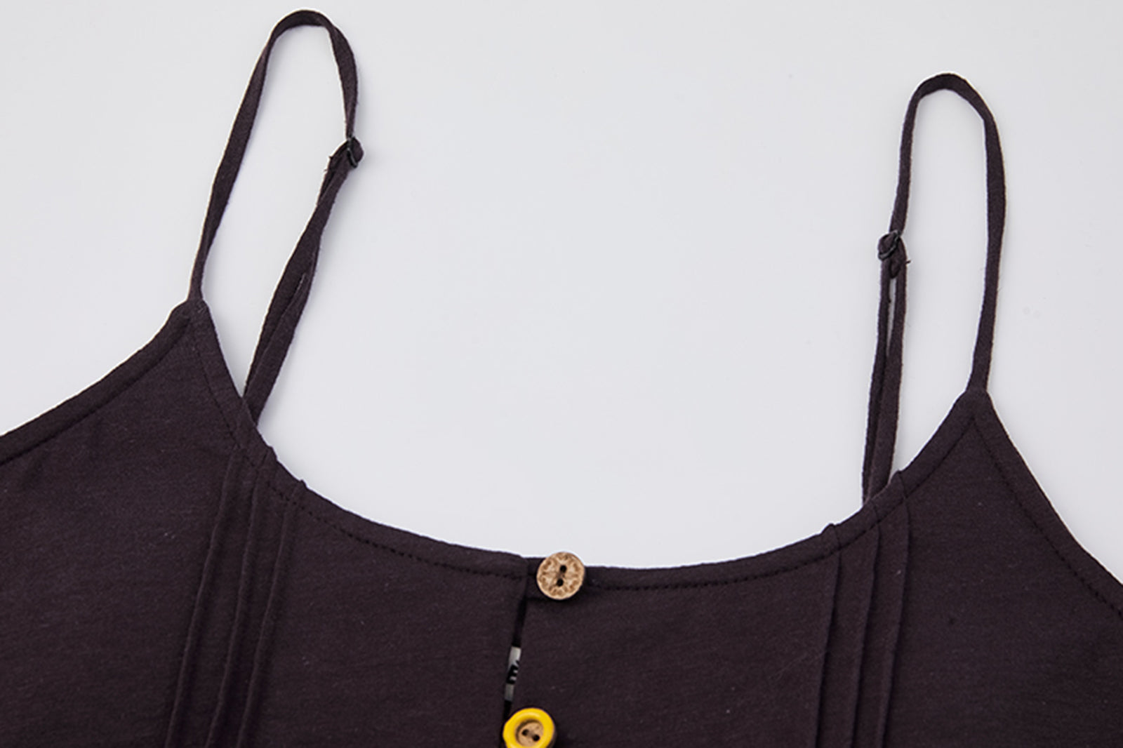 NOESE Button Eyelet Peplum Cami Top