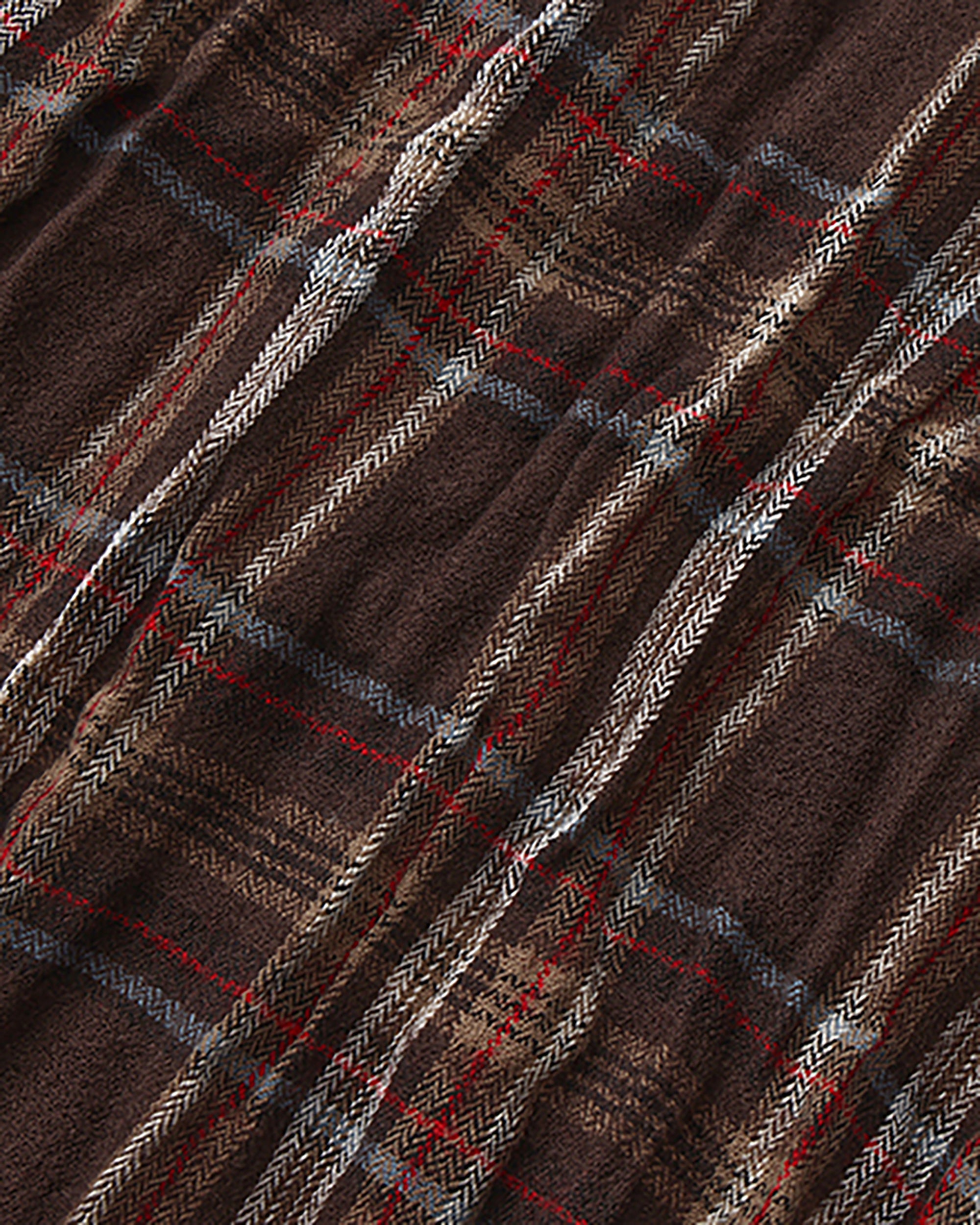 NOESE Crinkled Plaid Woo-Blend Maxi Skirt