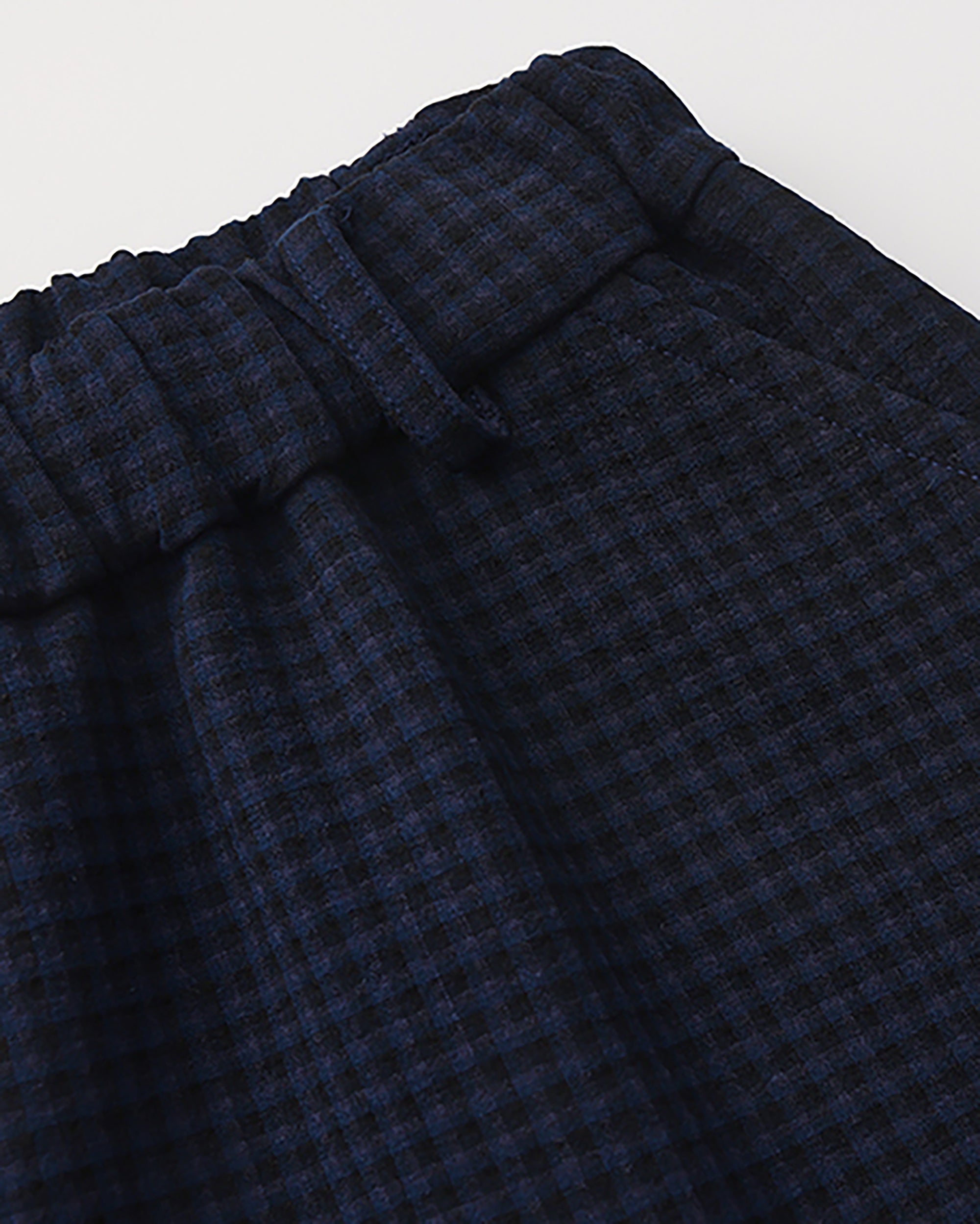 NOESE Retro Check Wool-Blend Cropped Skirt Pants