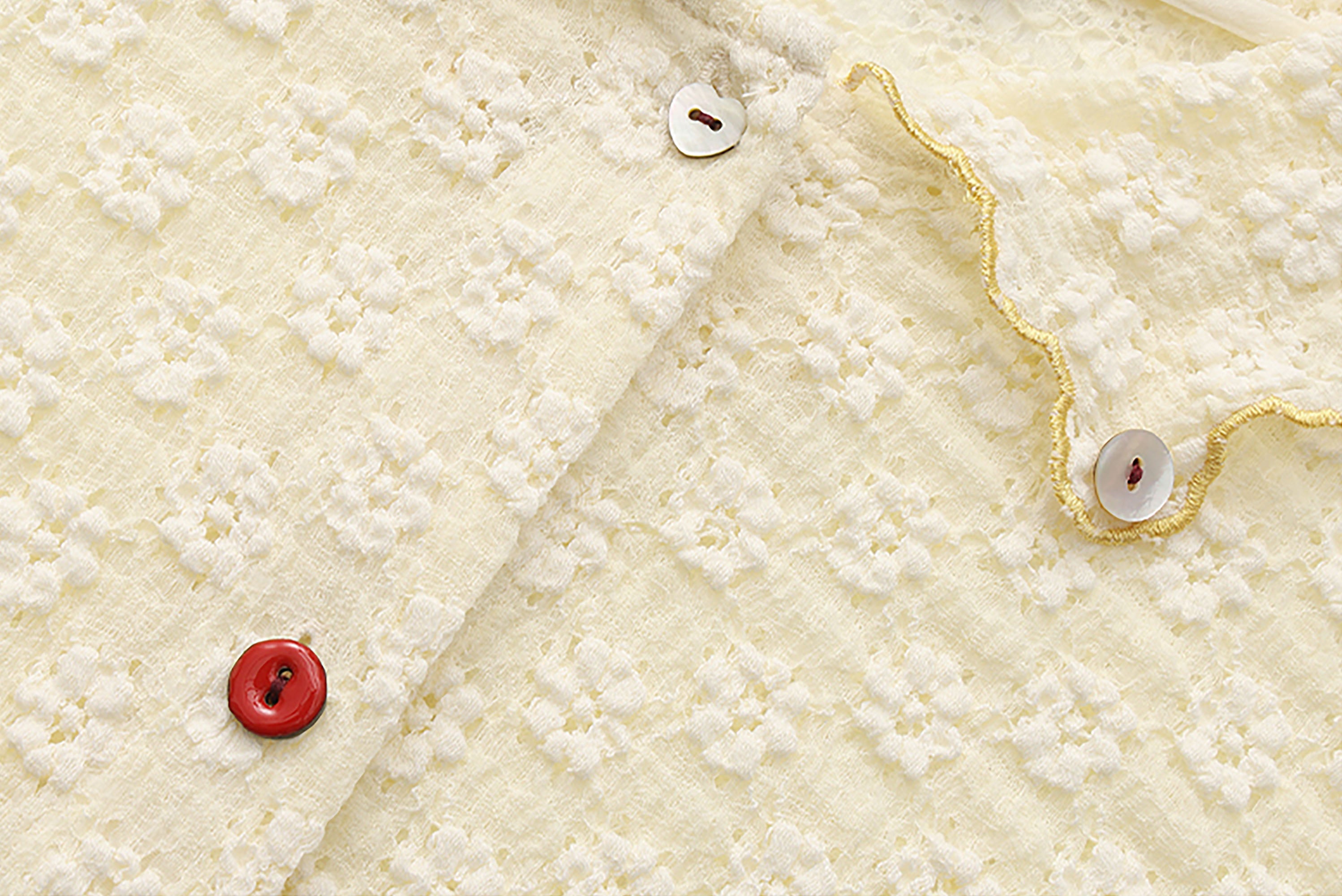 NOESE Floral-Embroidered Lace-Trimmed Cardigan