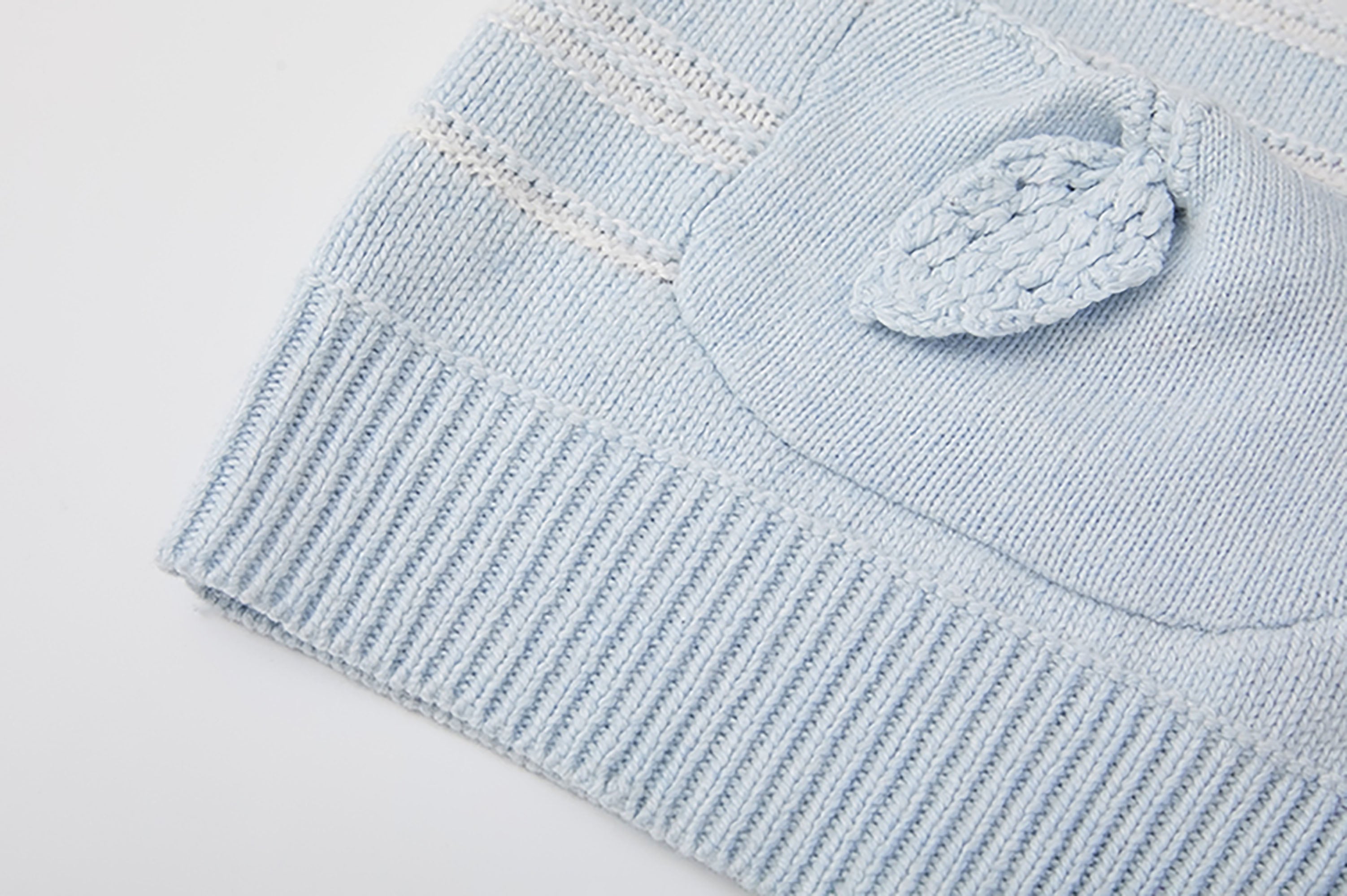 NOESE Faux Layered Hooded Cardigan