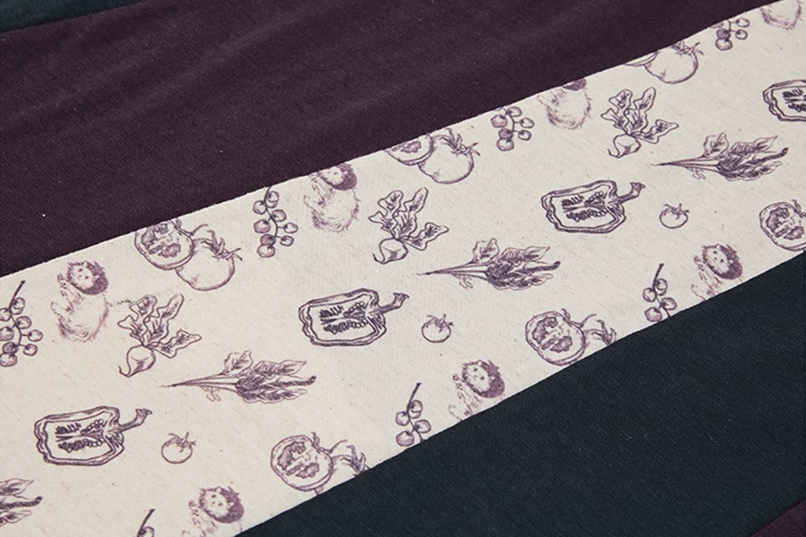 NOESE Spliced Botanical Graphic Midi Skirt