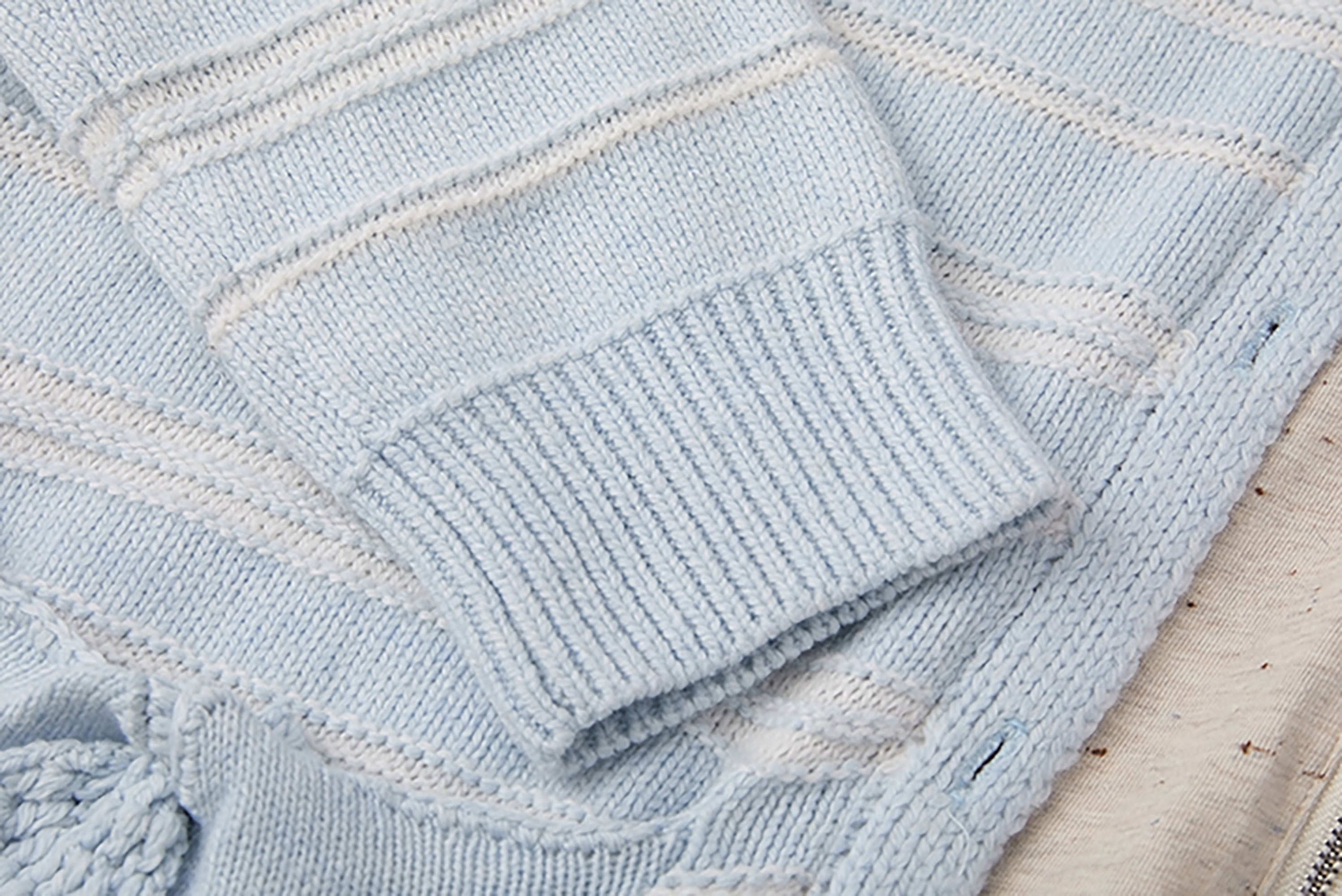 NOESE Faux Layered Hooded Cardigan