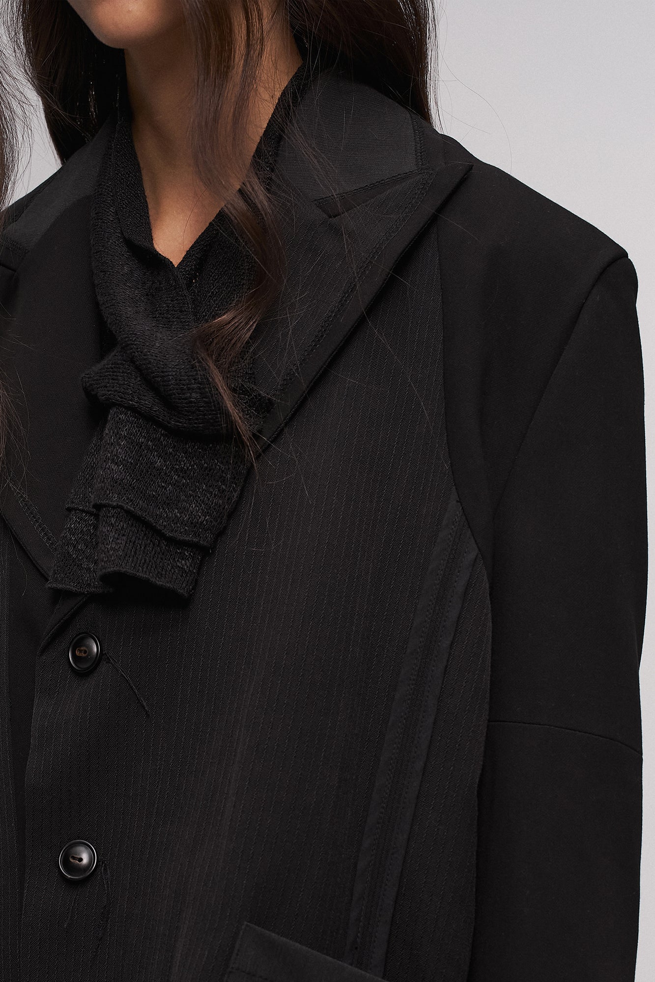 ILNya Nieternite Nifutur Asym Deconstructed Paneled Suit Jacket