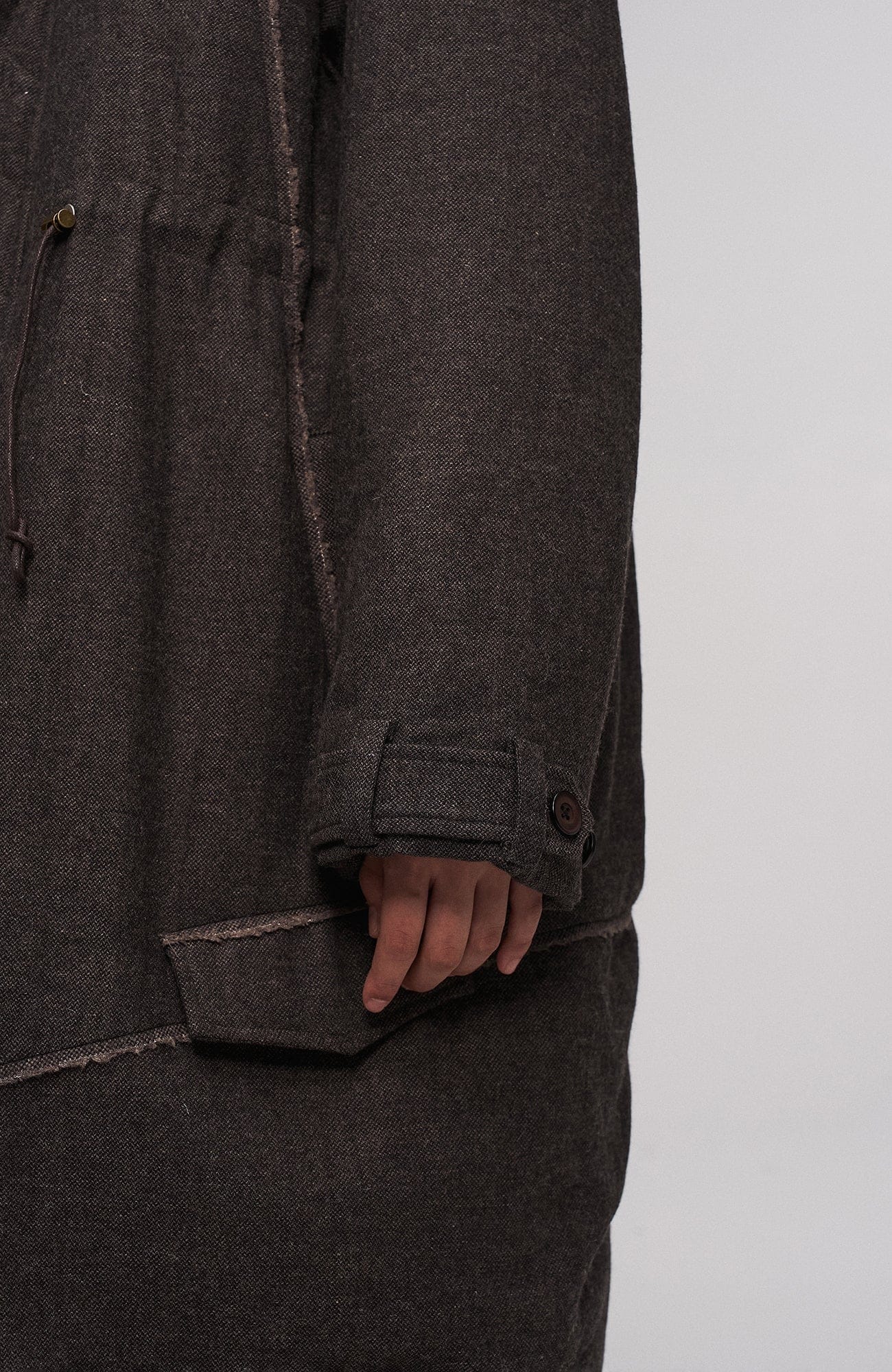 ILNya Nieternite Nifutur Asym Hem Drawcord Wool-Blend Parka