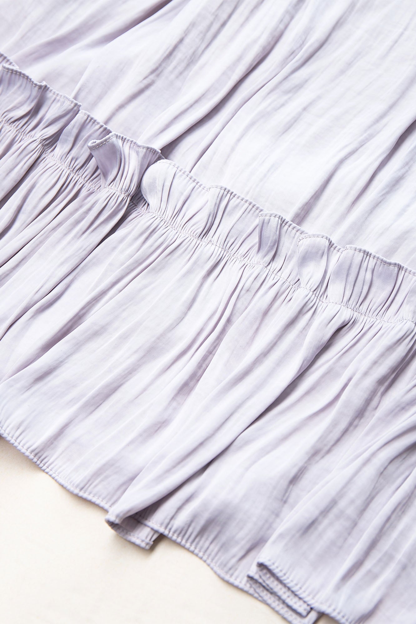 LEONSENSE Ruffle-Hem Pleated Midi Skirt