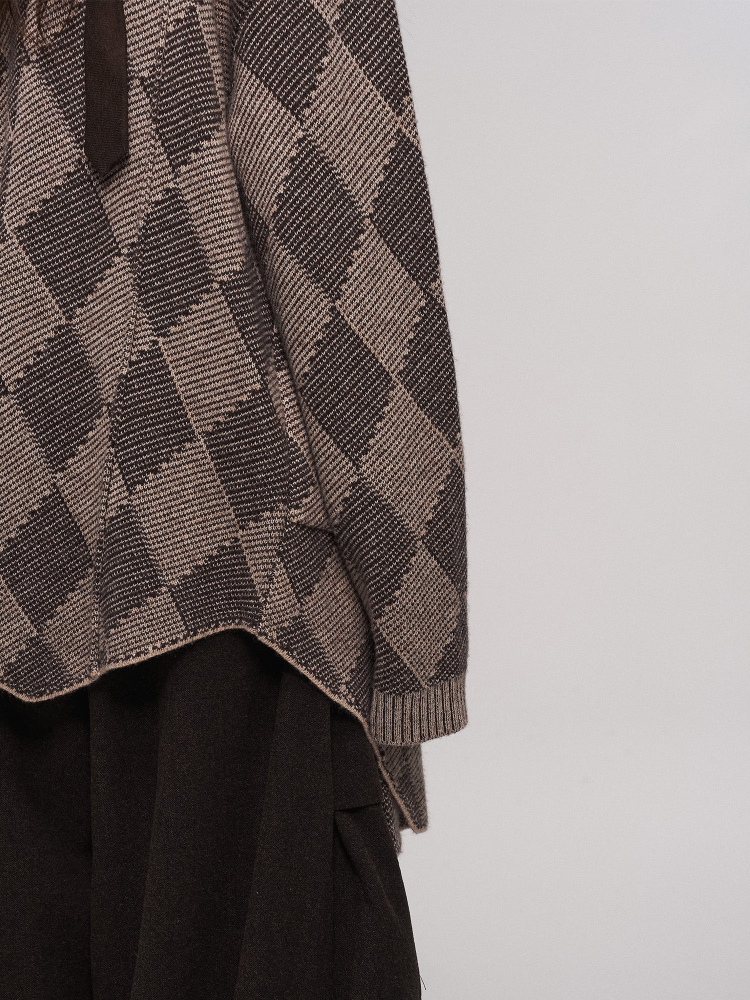 ILNya Nieternite Nifutur Wool-Blend Argyle Jacquard Cardigan Brown