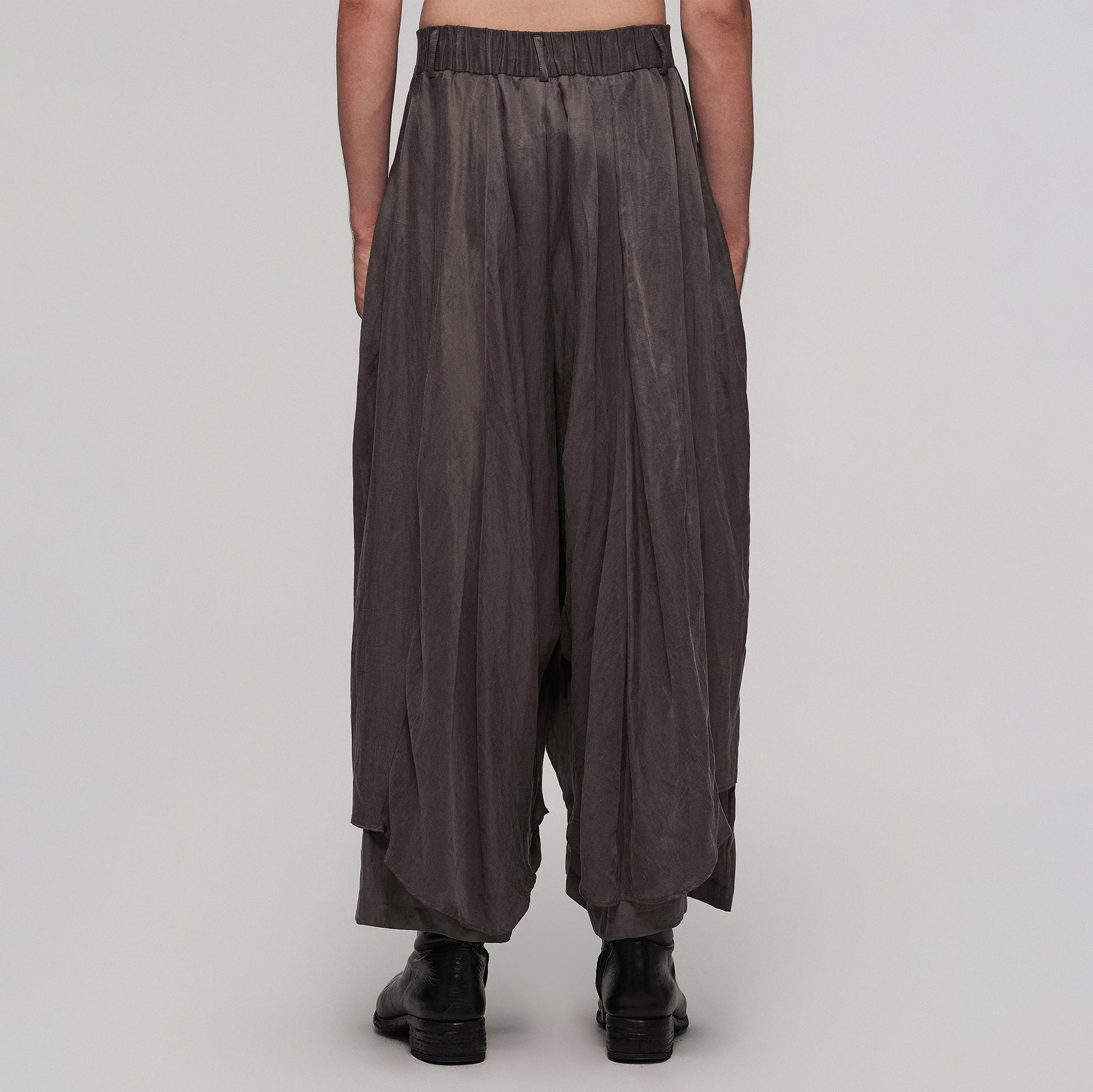 ILNya Nieternite Nifutur Asymmetric Tencel-Linen Blend Layered Skort